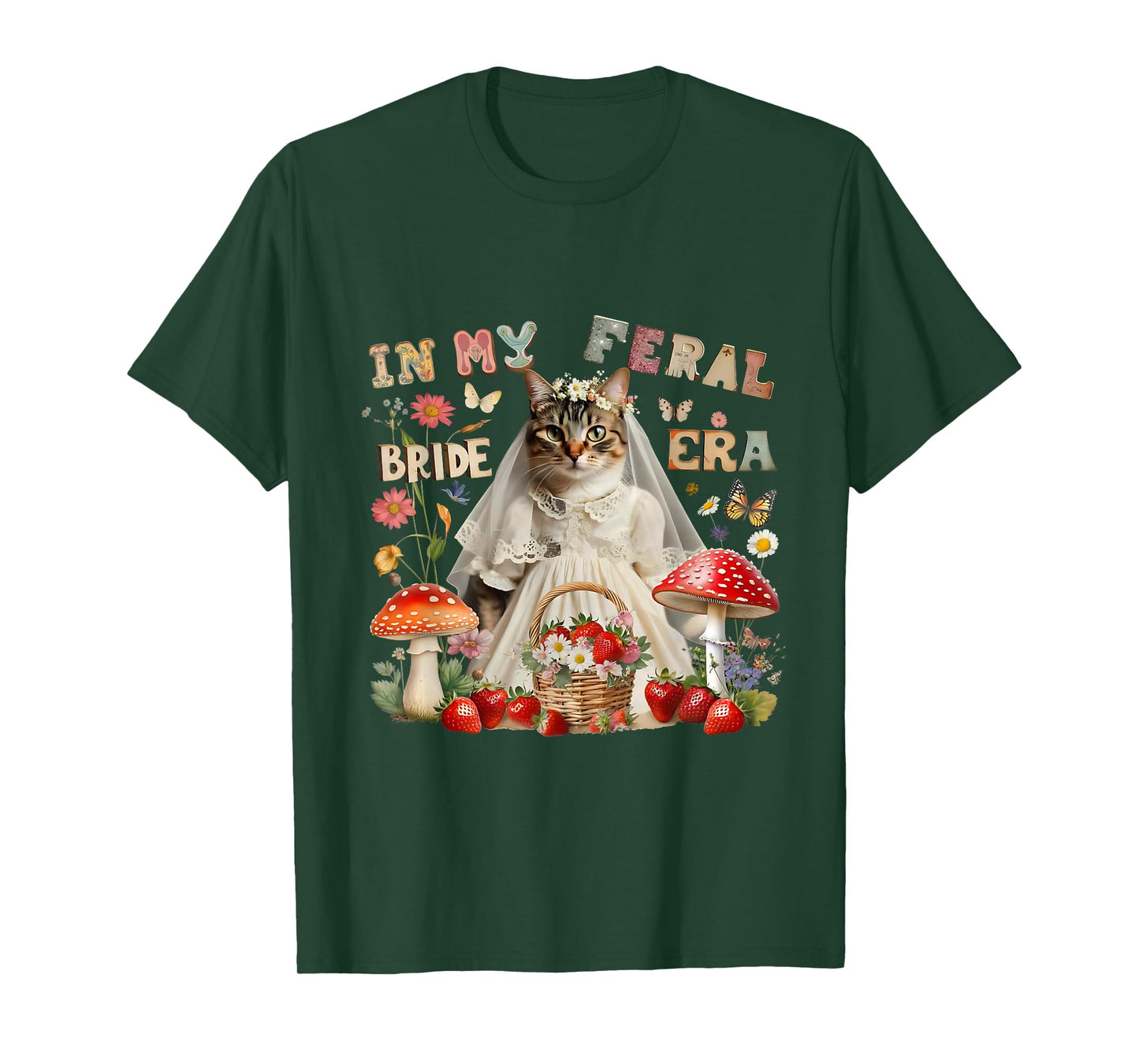 in My Feral Bride Era Cat Wedding Bachelorette Party T-Shirt