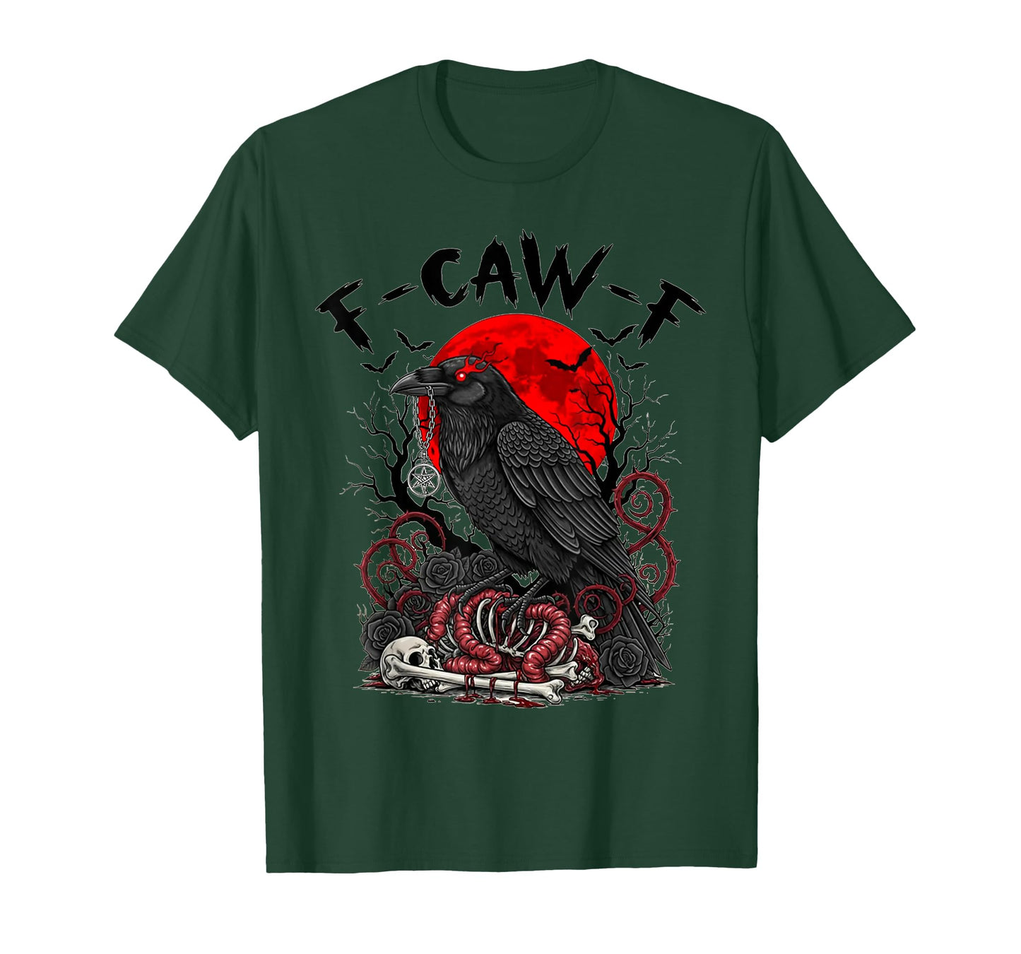 F-Caw-F Crow Funny Black Crow Lover Dark Humor Black Bird T-Shirt