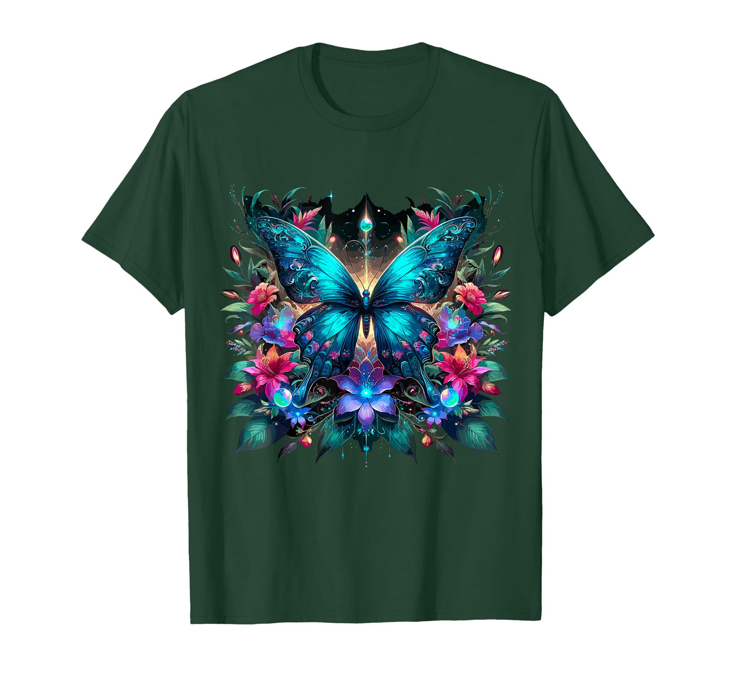 Magical Butterfly and Flowers T-Shirt