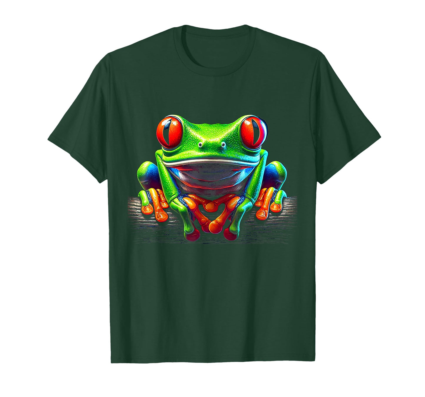 Green Body Red Eyed Tree Frog Rainforest Amphibian tee T-Shirt