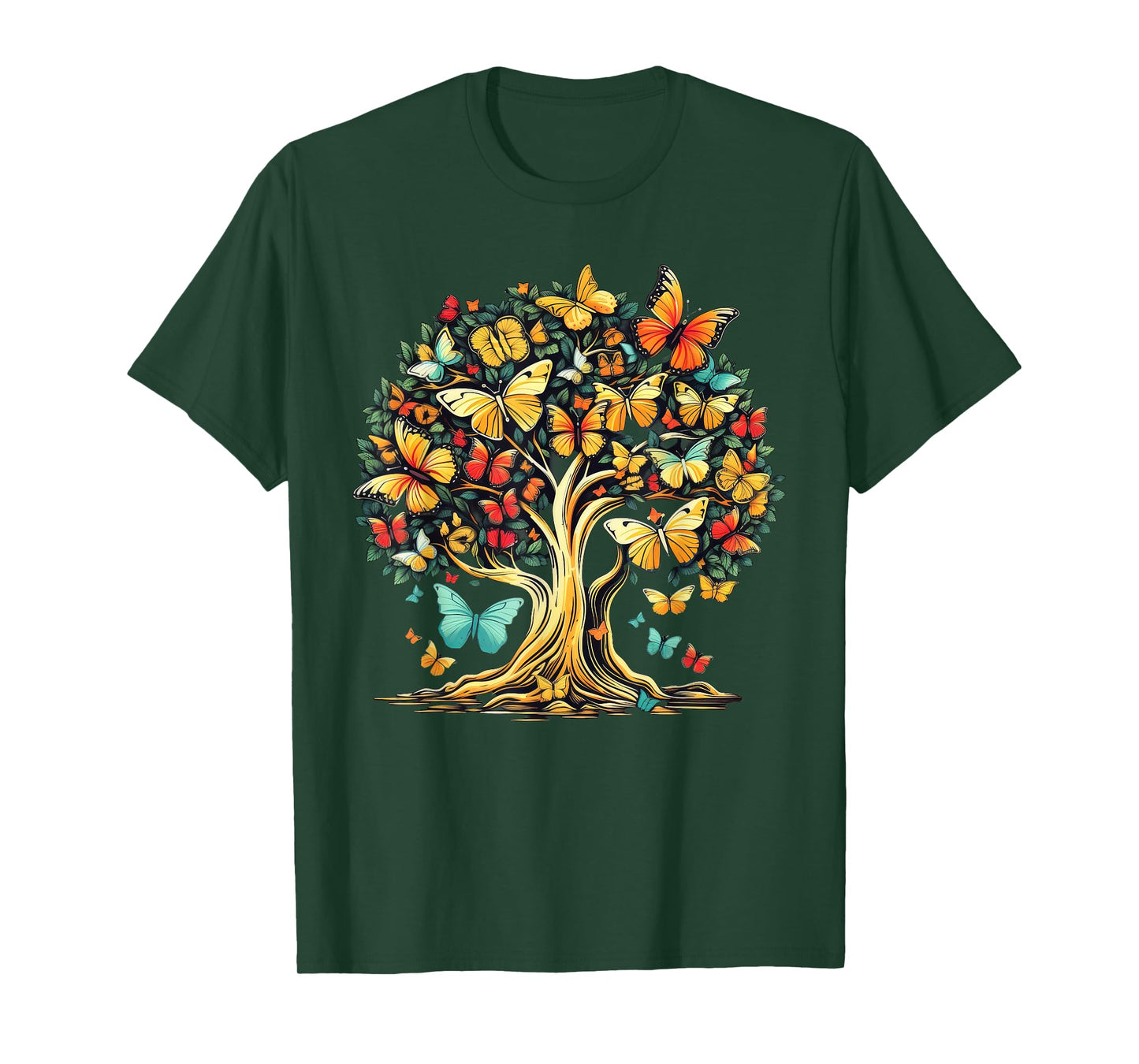 Butterfly Tree Beautiful Butterflies Nature T-Shirt