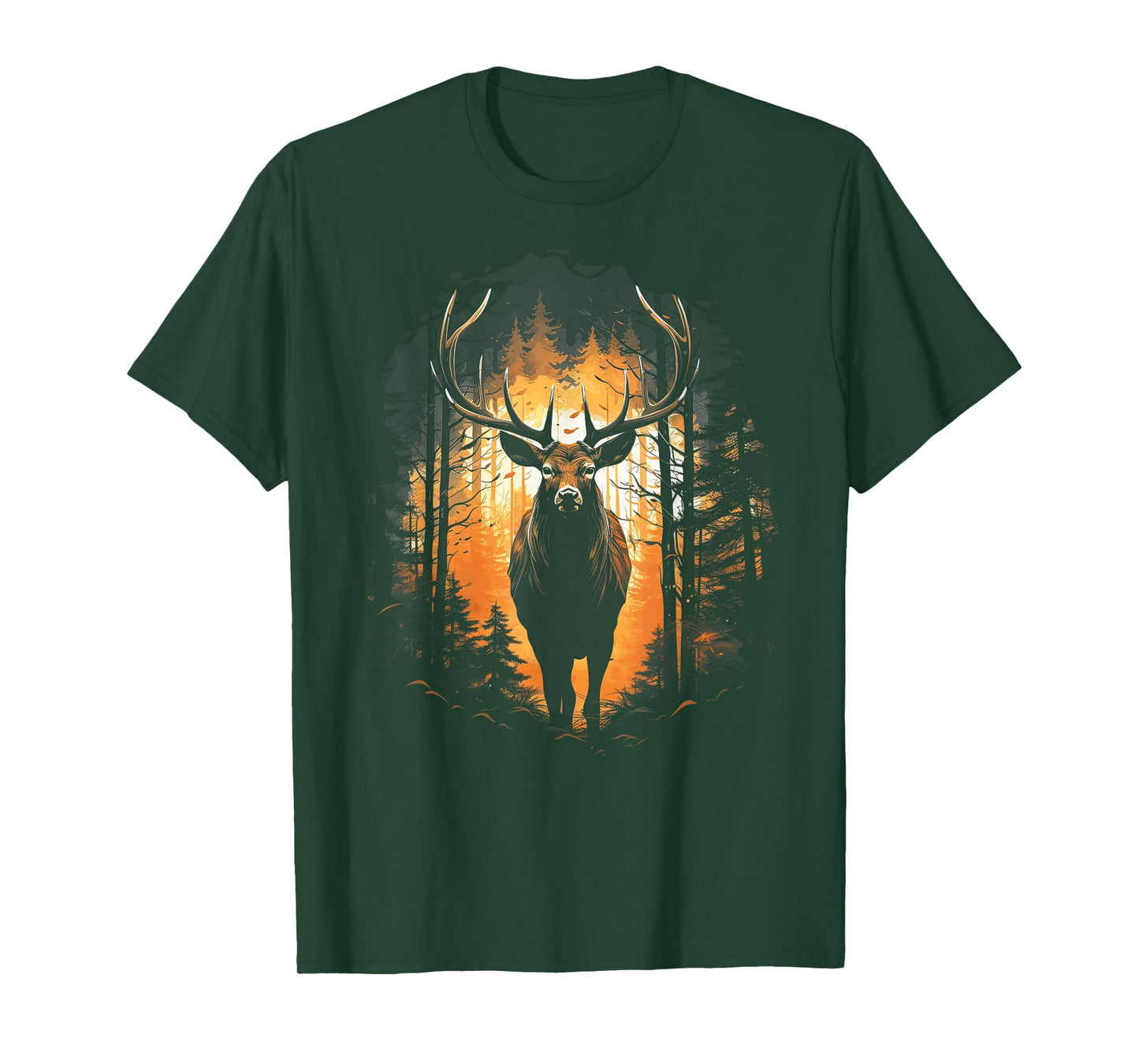Forest Deer Wildlife Animal Illustration T-Shirt