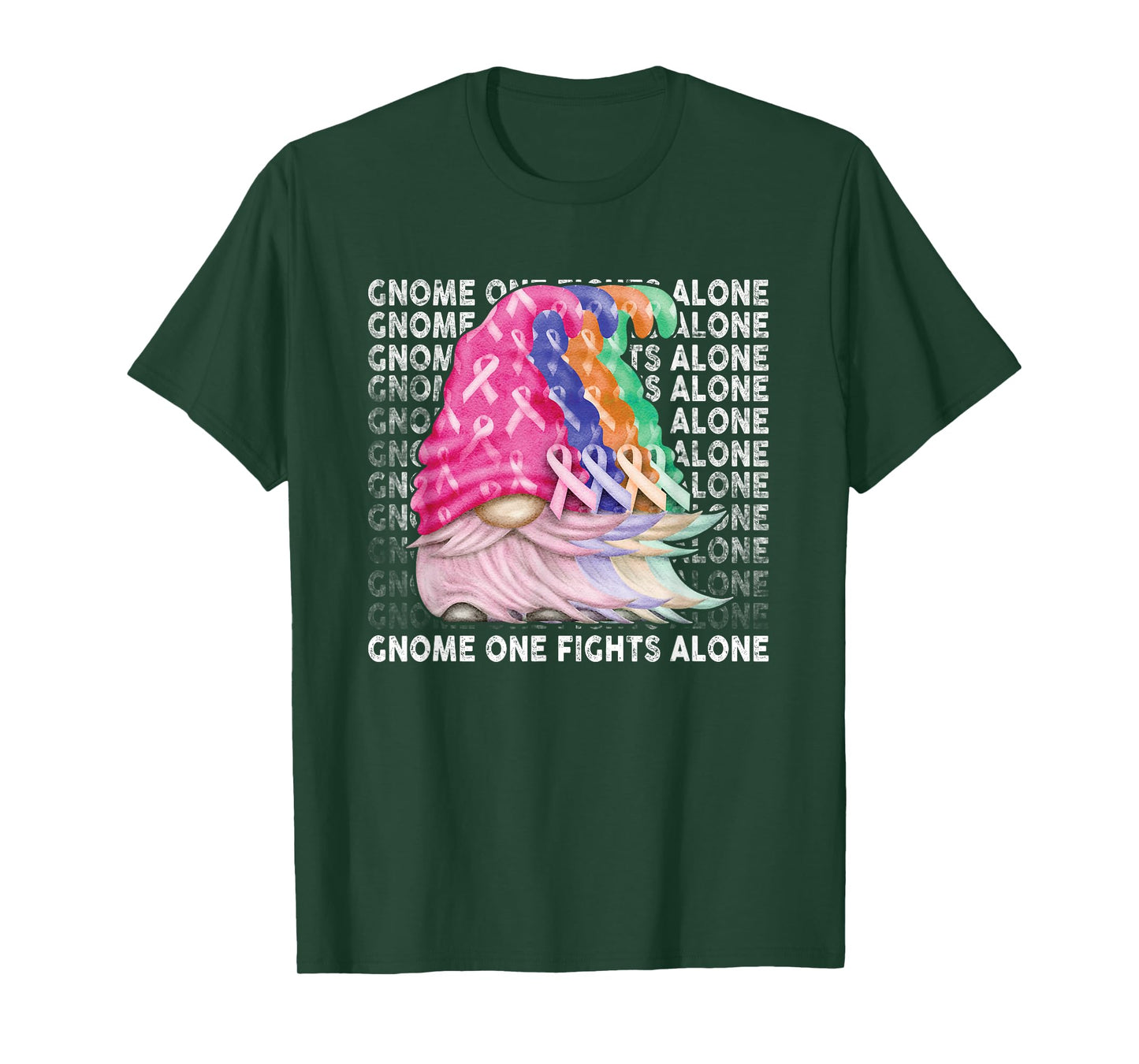Gnome One Fights Alone Pink | Fight The Cancer T-Shirt