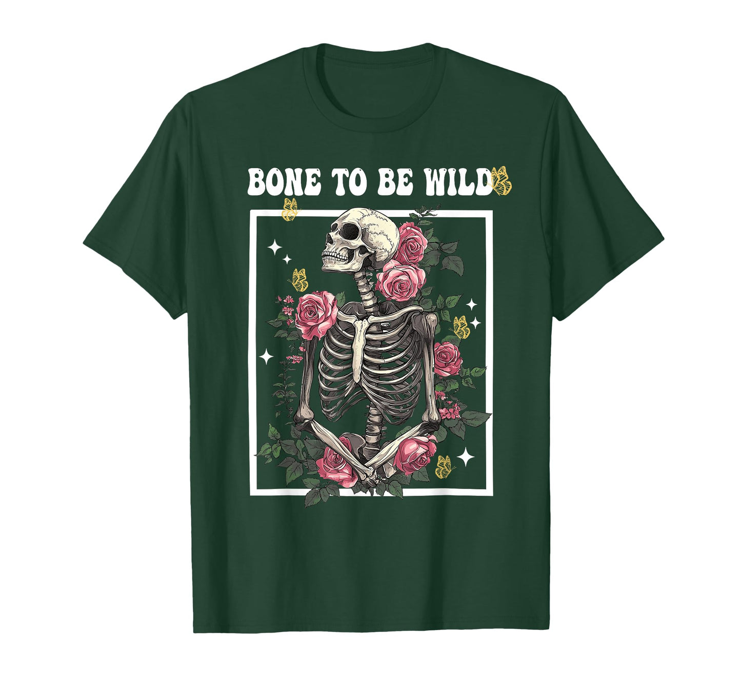 Bone to BeWild Skeleton Floral Orthopedic Ortho Nurse T-Shirt