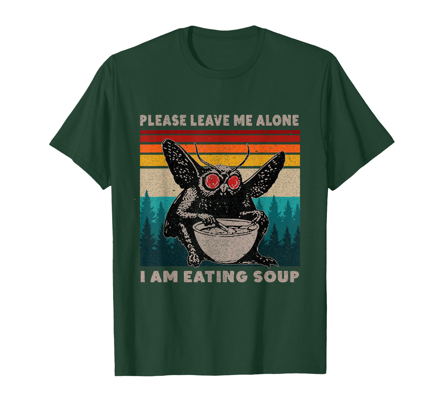 Bhgytec Unisex-Kids Mothman Eating Soup T-Shirt, Black, Small