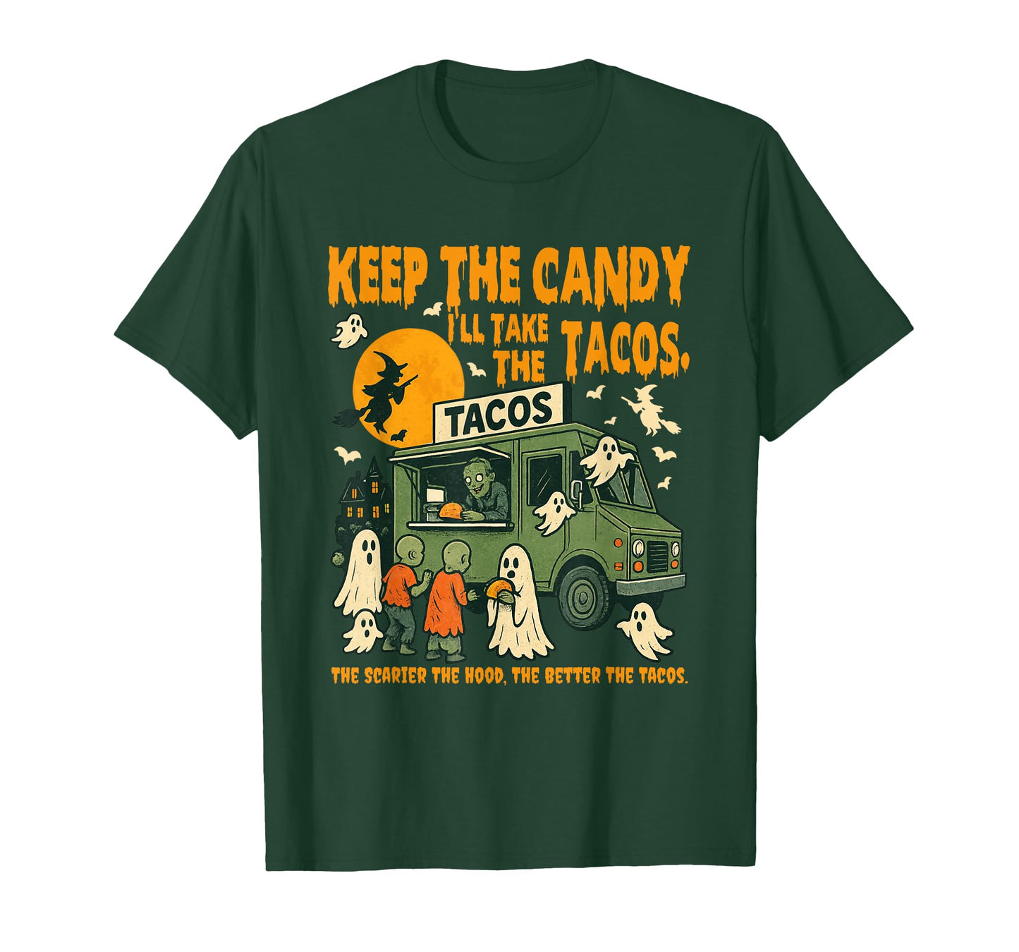 Keep The Candy I'll Take Taco Funny Boo Ghosts Eating Taco T-Shirt