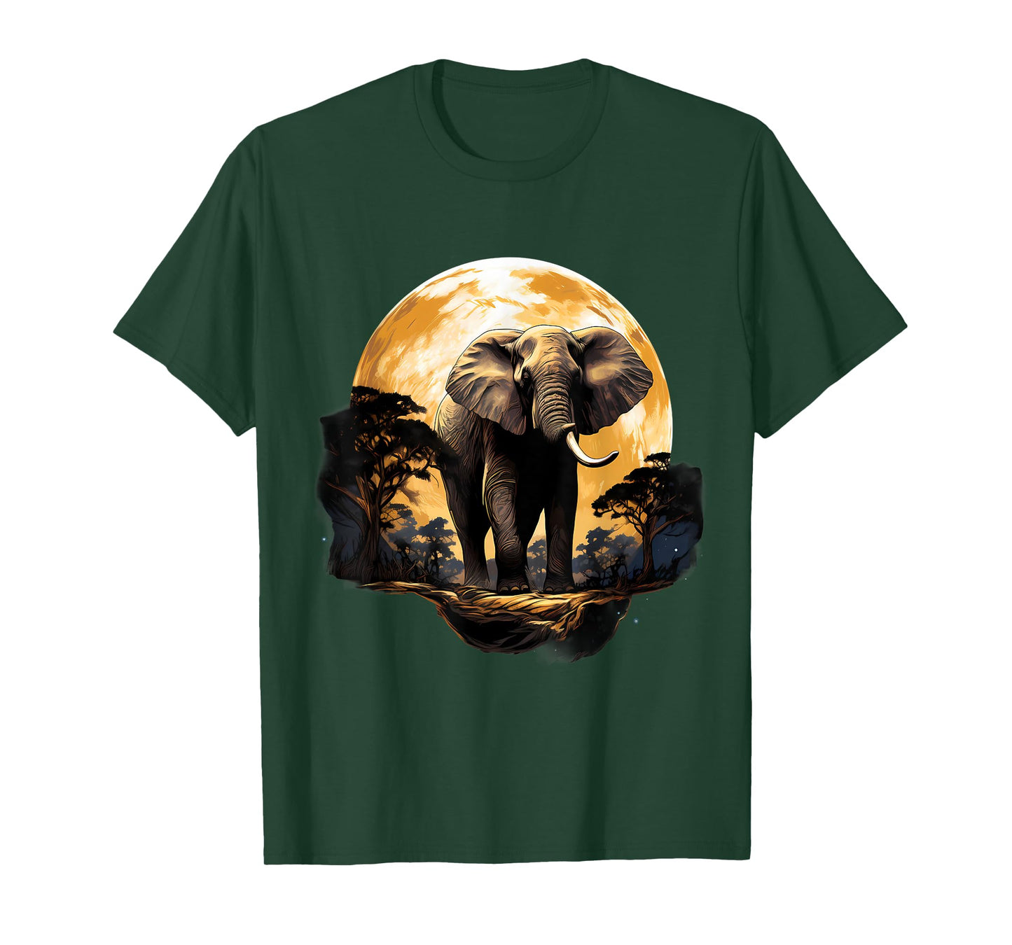 Elephant Safari Motif Artwork Nature African Animal Lovers T-Shirt