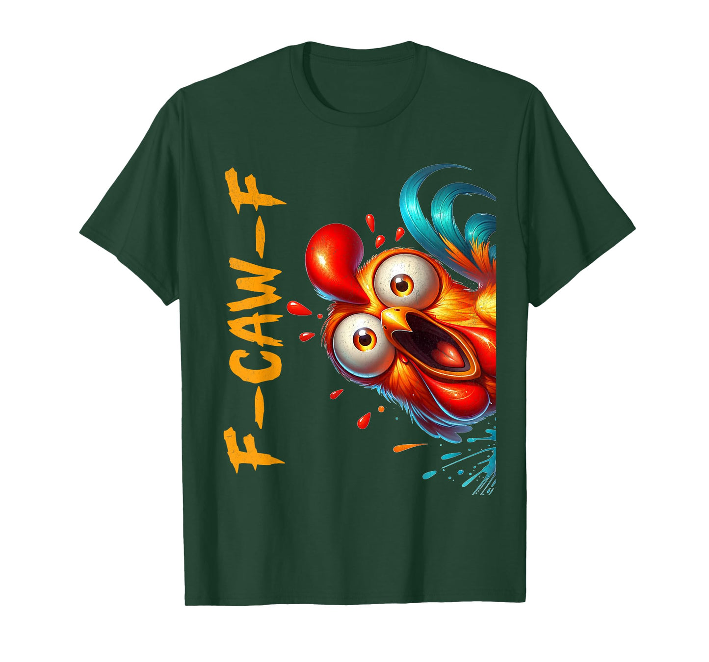 Funny F-Caw-F Chicken FCAWF Rooster Halloween Bird Crow T-Shirt