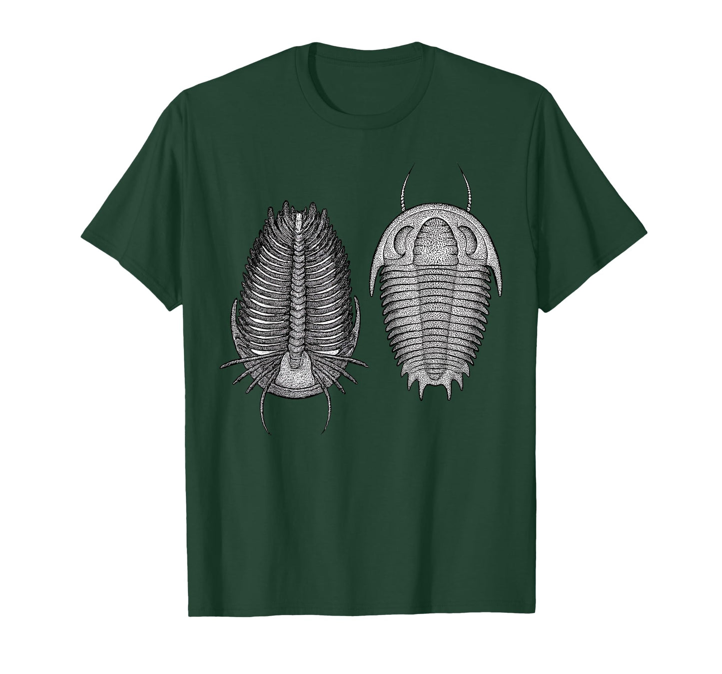Trilobite Fossil Dorsal and Ventral View Paleontology T-Shirt