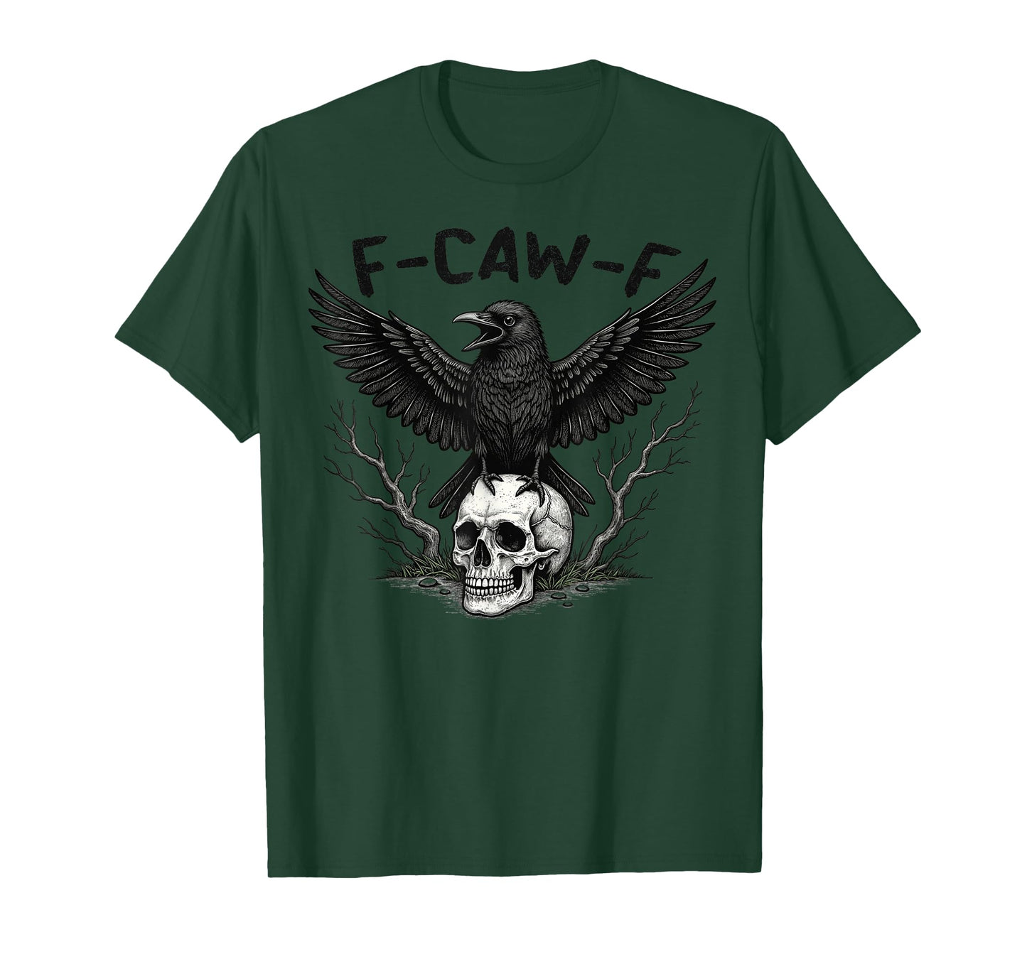 F-CAW-F Crow Funny Graphic Tee F CAW F Novelty T-Shirt