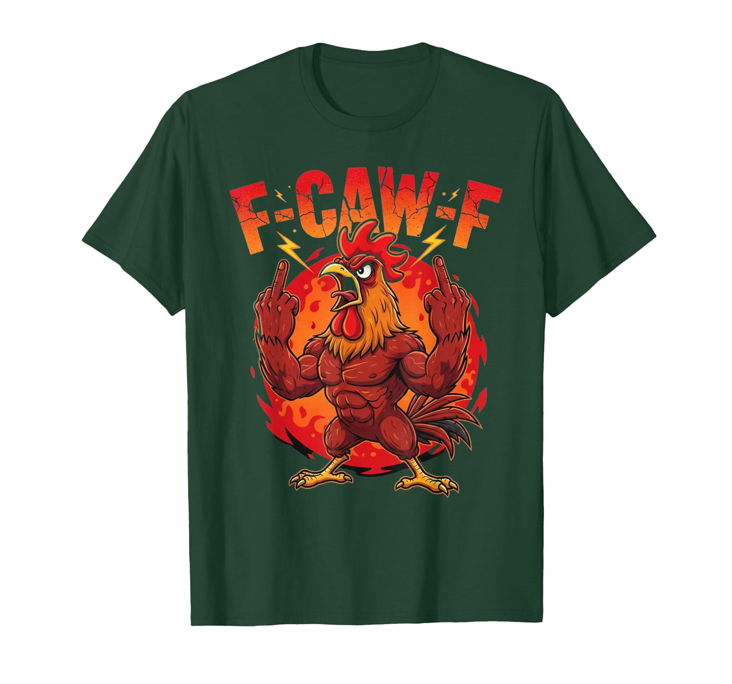 F-Caw-F Funny Chicken Rooster Meme F CAW F T-Shirt