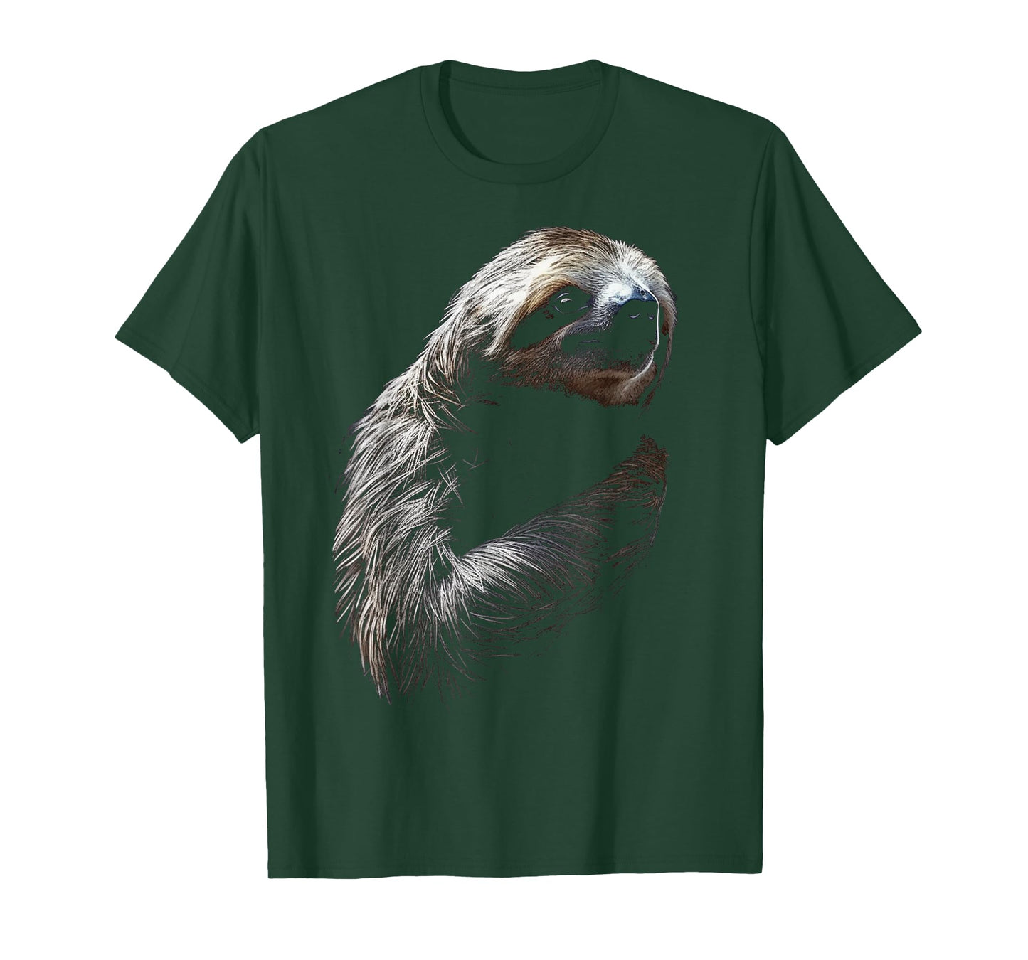 Sloth Portrait Artwork | Animal Motif Sloth T-Shirt