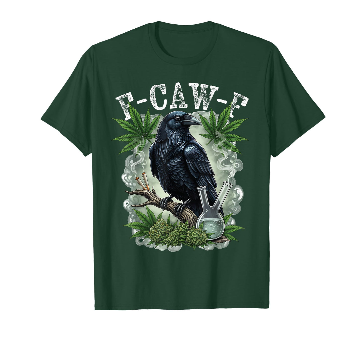 F-Caw-F Black Crow Funny Raven Saying for Men Adult T-Shirt