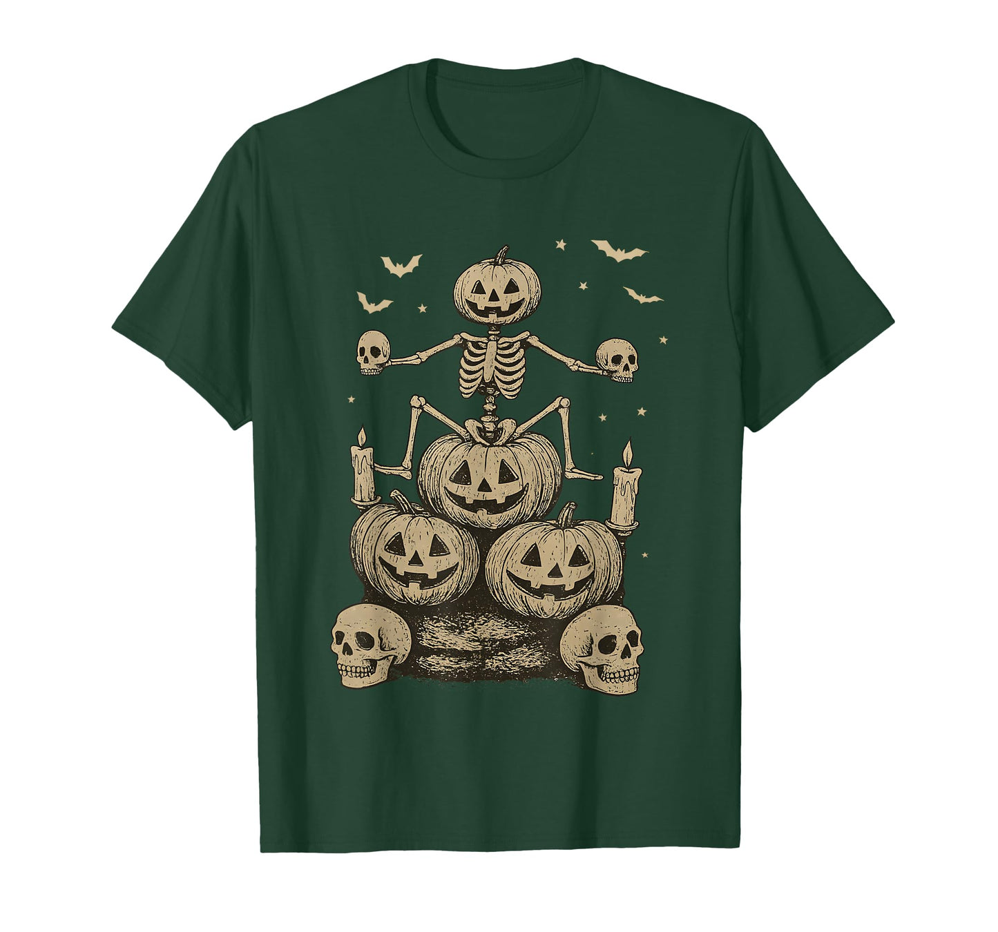 Skeleton Pumpkin Halloween 2025 T-Shirt