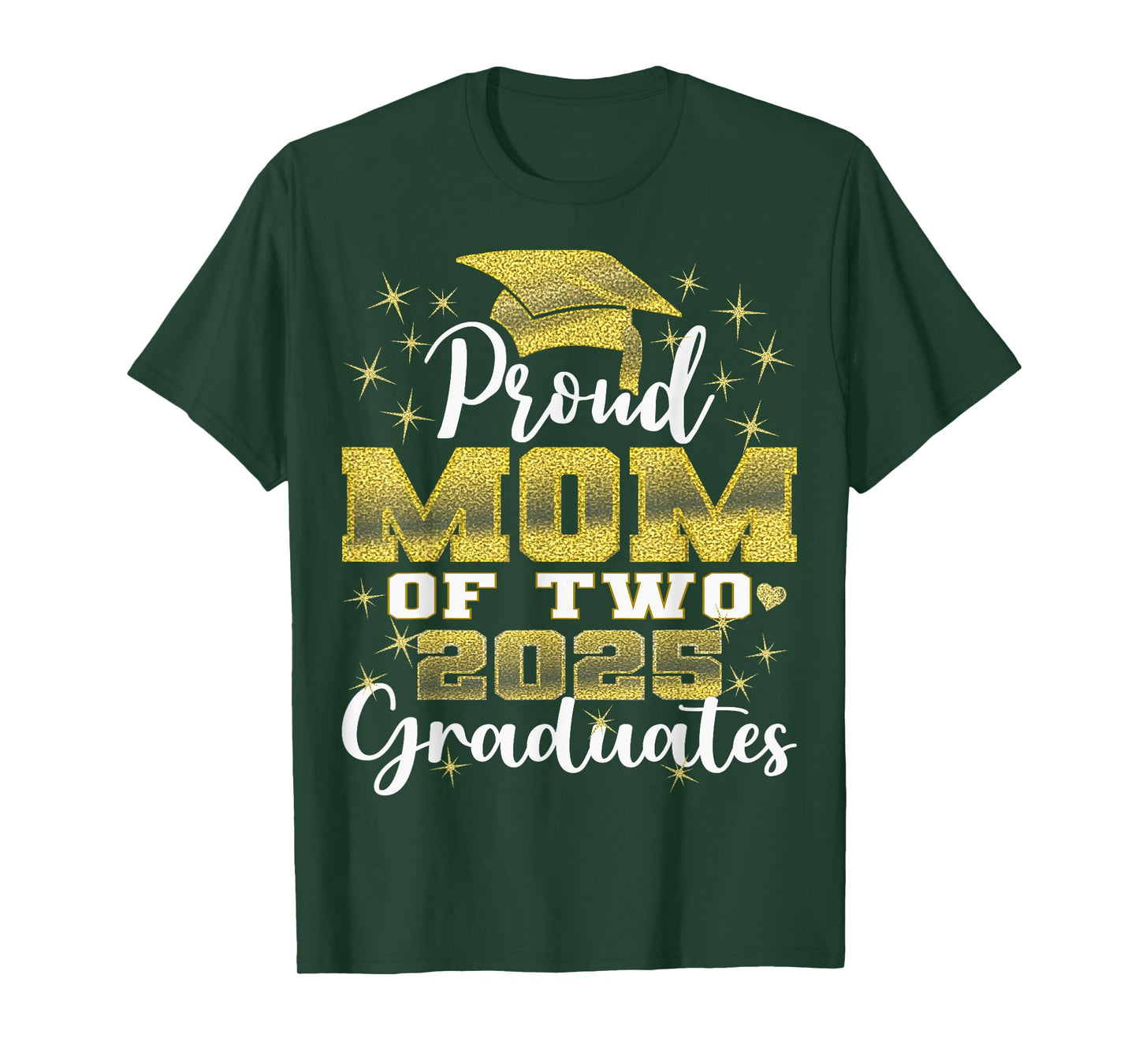 Proud Mom of Two 2025 Graduates Graduation family T-Shirt