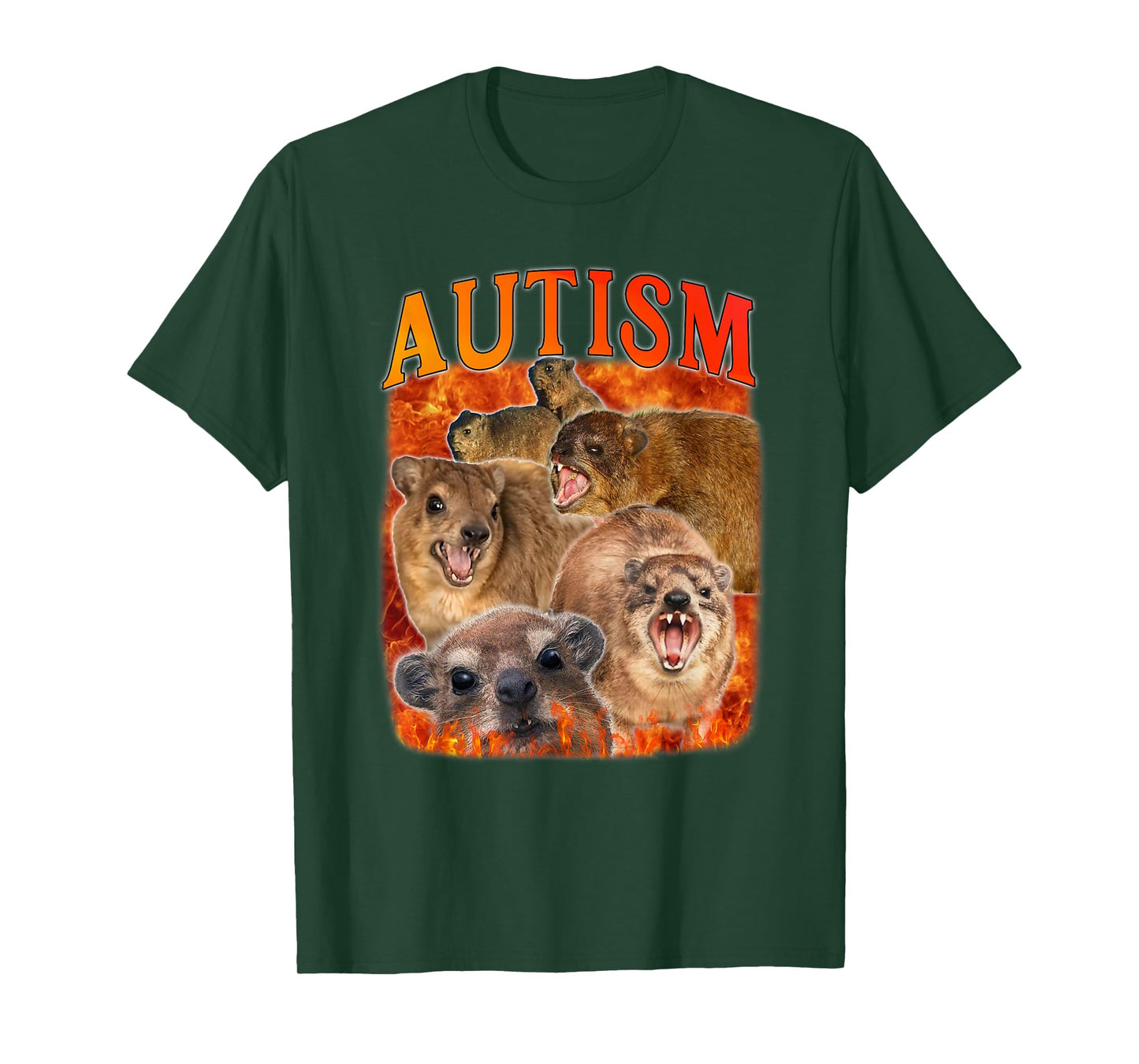 Autism Rock Hyrax Funny Meme Inappropriate Neurodiversity T-Shirt