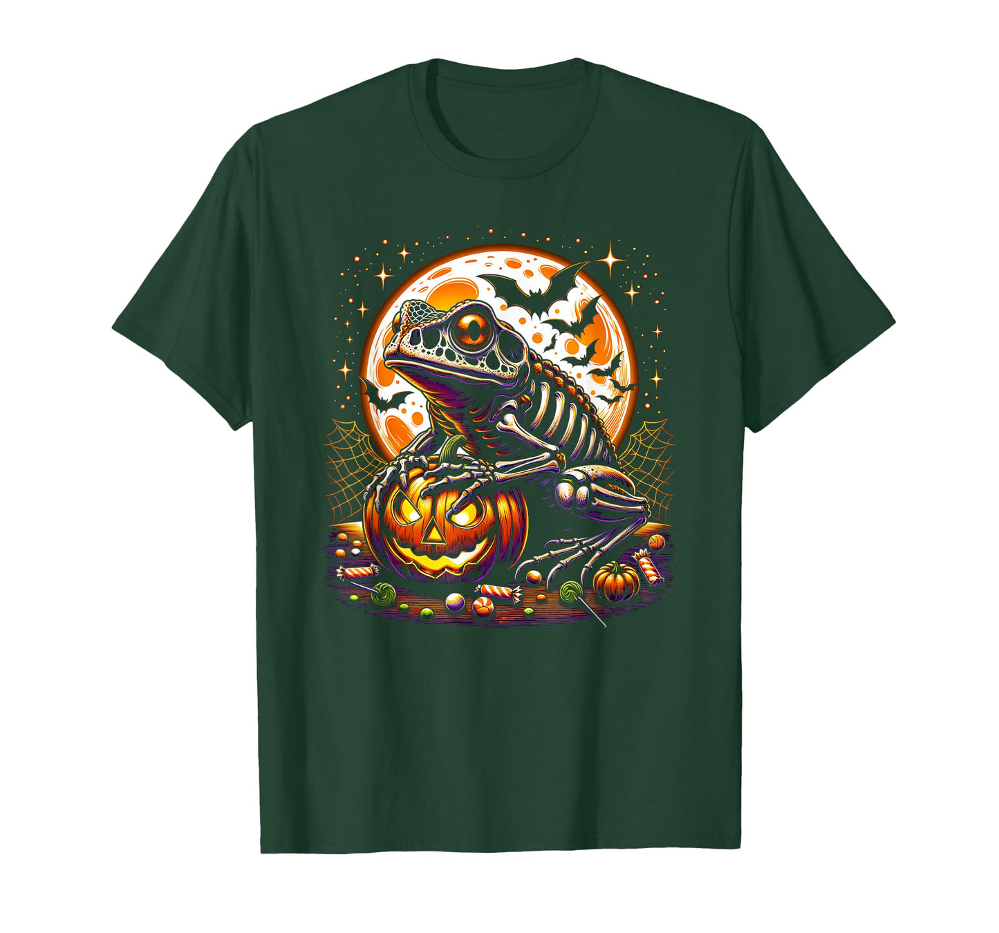 Halloween Toad Frog Skeleton Lazy Costume T-Shirt