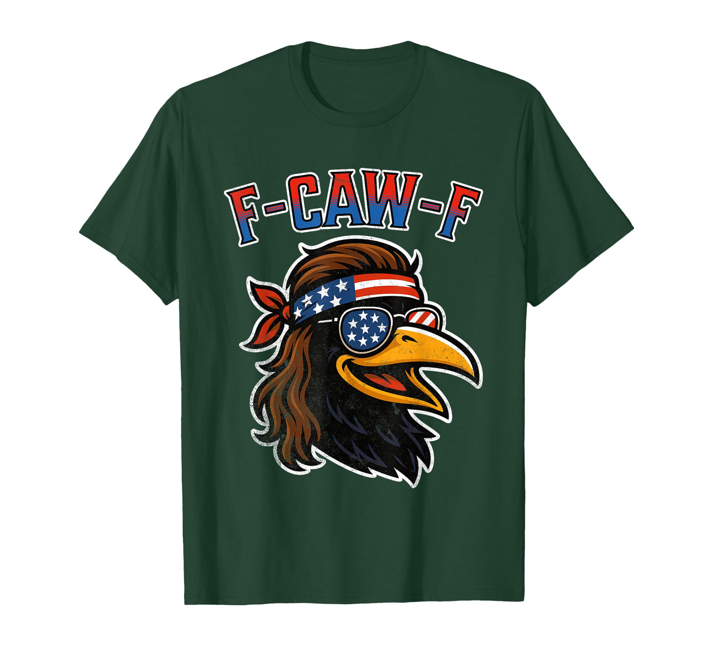 F Caw F American Flag T-Shirt