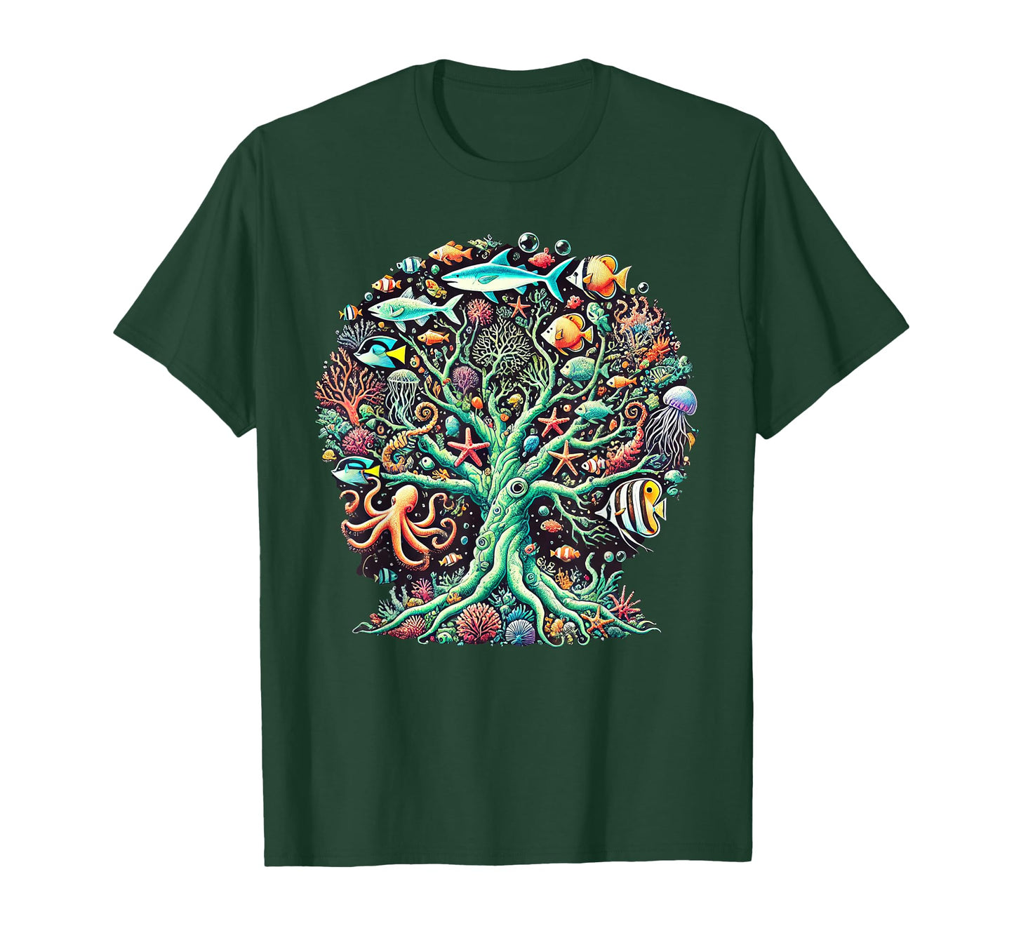 Marine Life Coral Reef Tree Ocean Nature T-Shirt