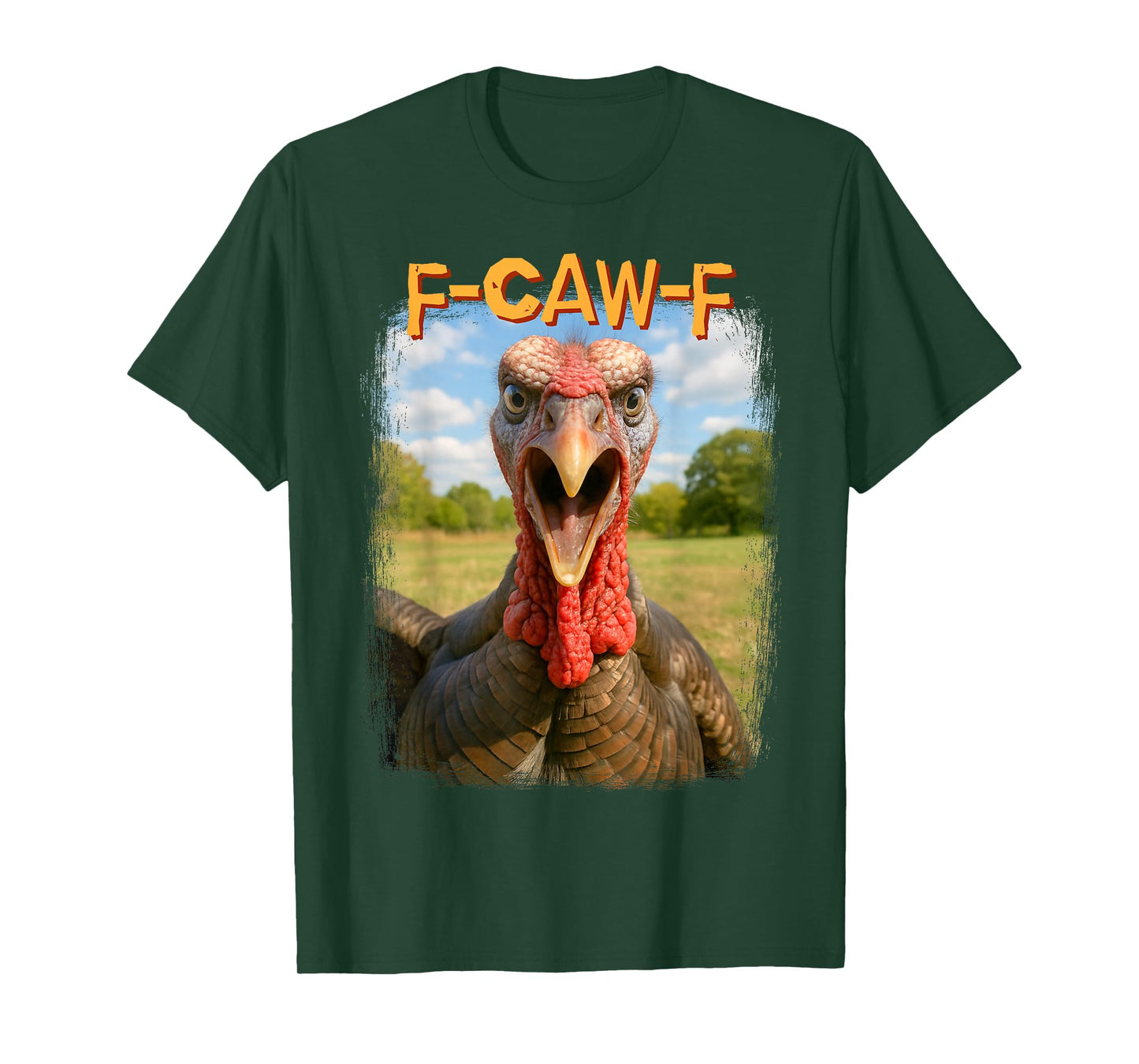 F-CAW-F Turkey Bird Thanksgiving 2025 Funny Gobble T-Shirt
