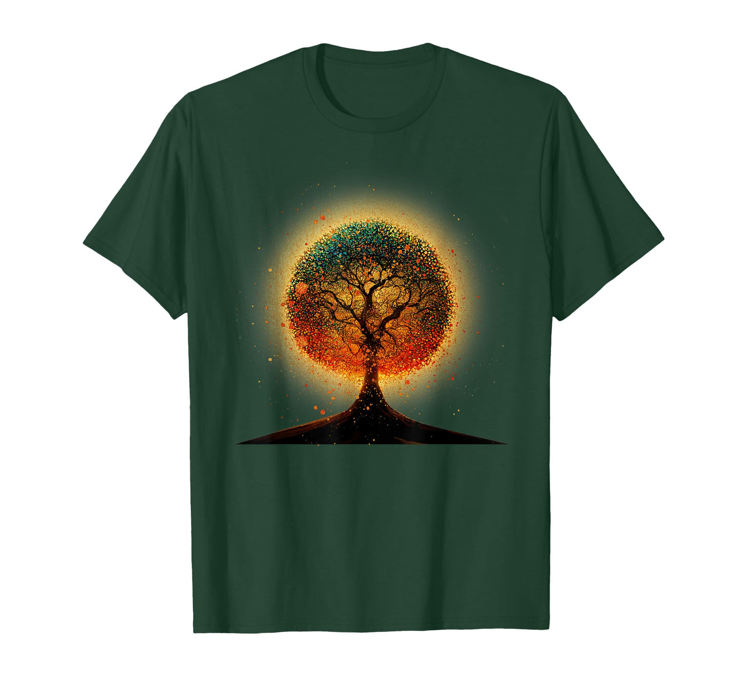 Colorful Tree Life Is Really Good Tree Art Earth Day T-Shirt