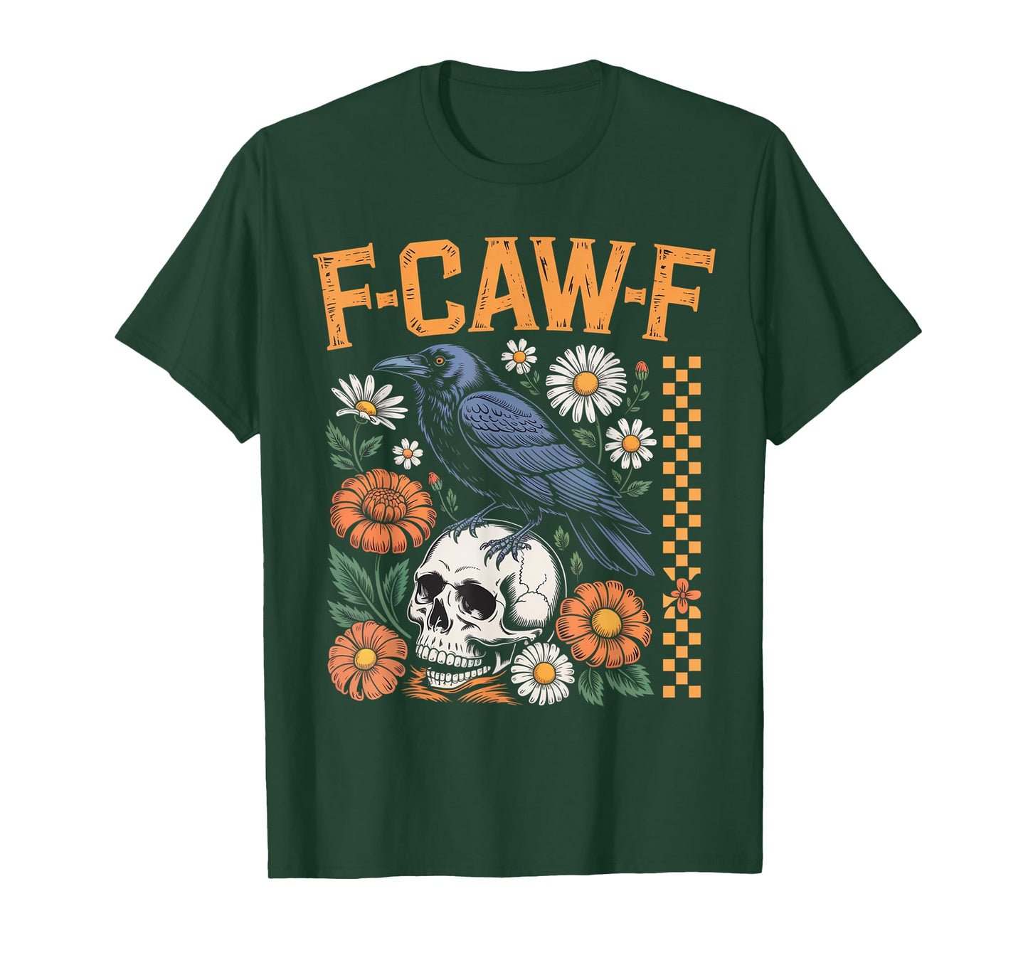 F-Caw-F Crow Vintage Funny Gothic Sarcastic Pun Black Bird T-Shirt