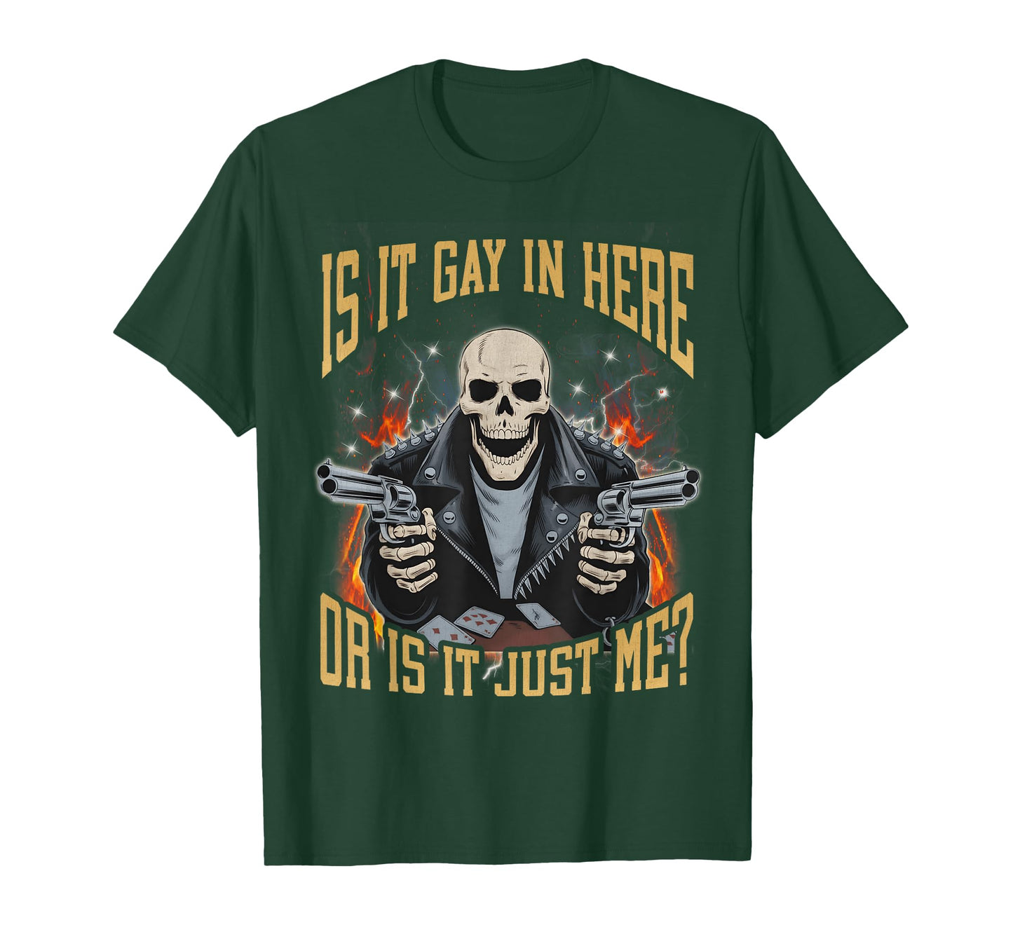 is It Gay in Here Or is It Just Me Gay Skeleton Meme Bootleg T-Shirt