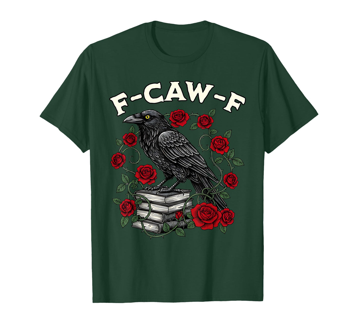 Funny Black Crow F-Caw-F Raven Meme Crow Adult Humor T-Shirt