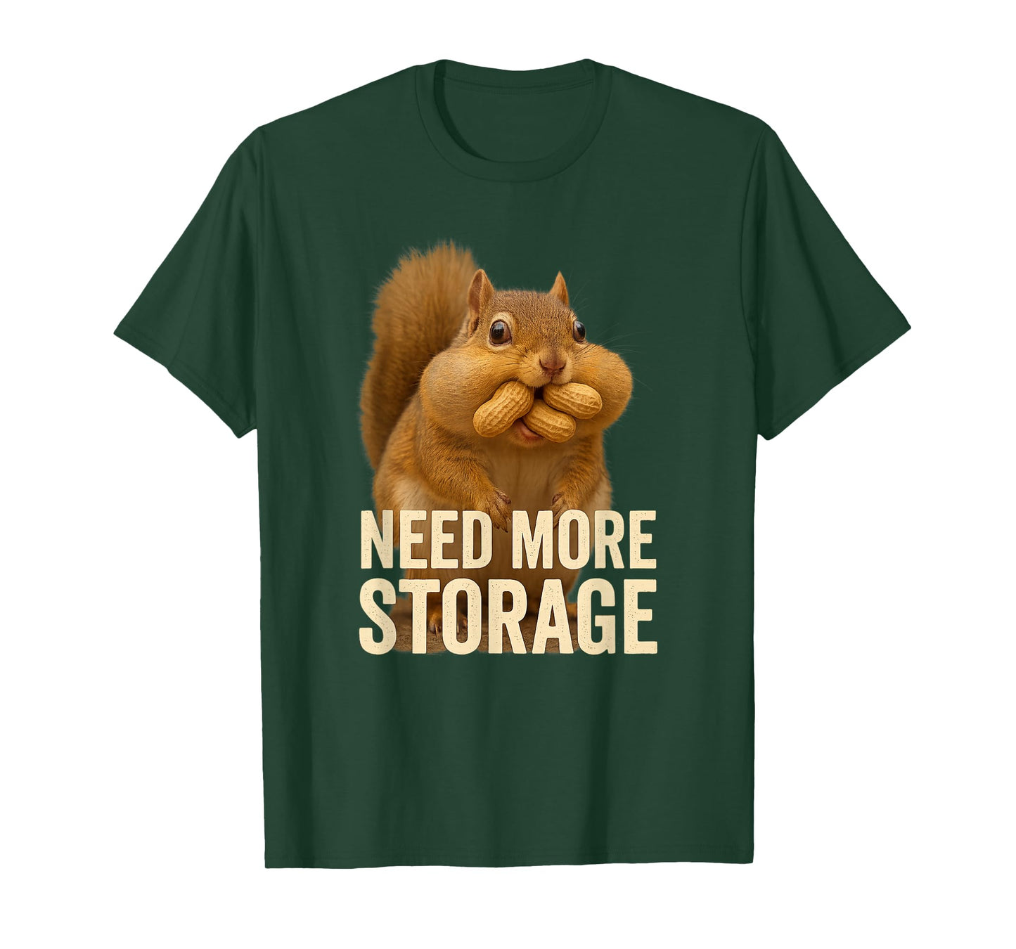 Need More Storage Funny Squirrel Peanut IT Tech Joke T-Shirt