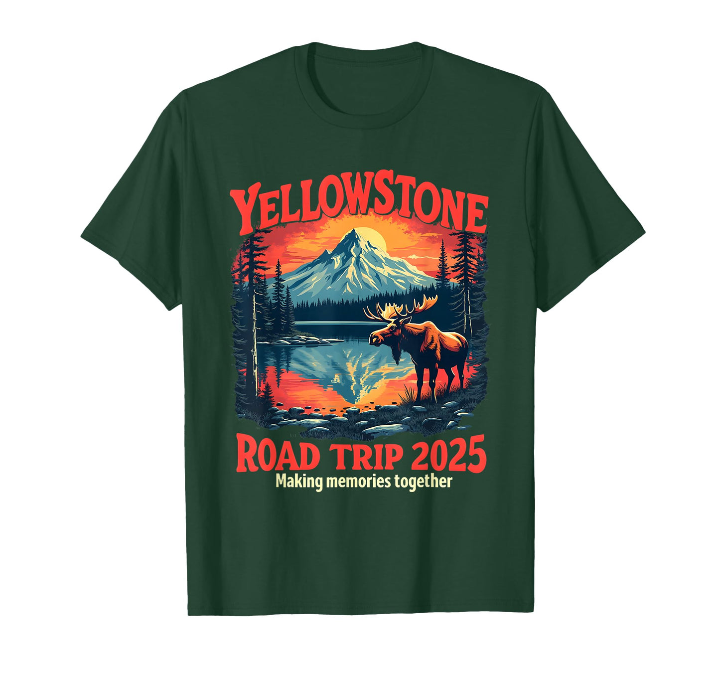Yellowstone Road Trip 2025 National Park Outdoor Family T-Shirt