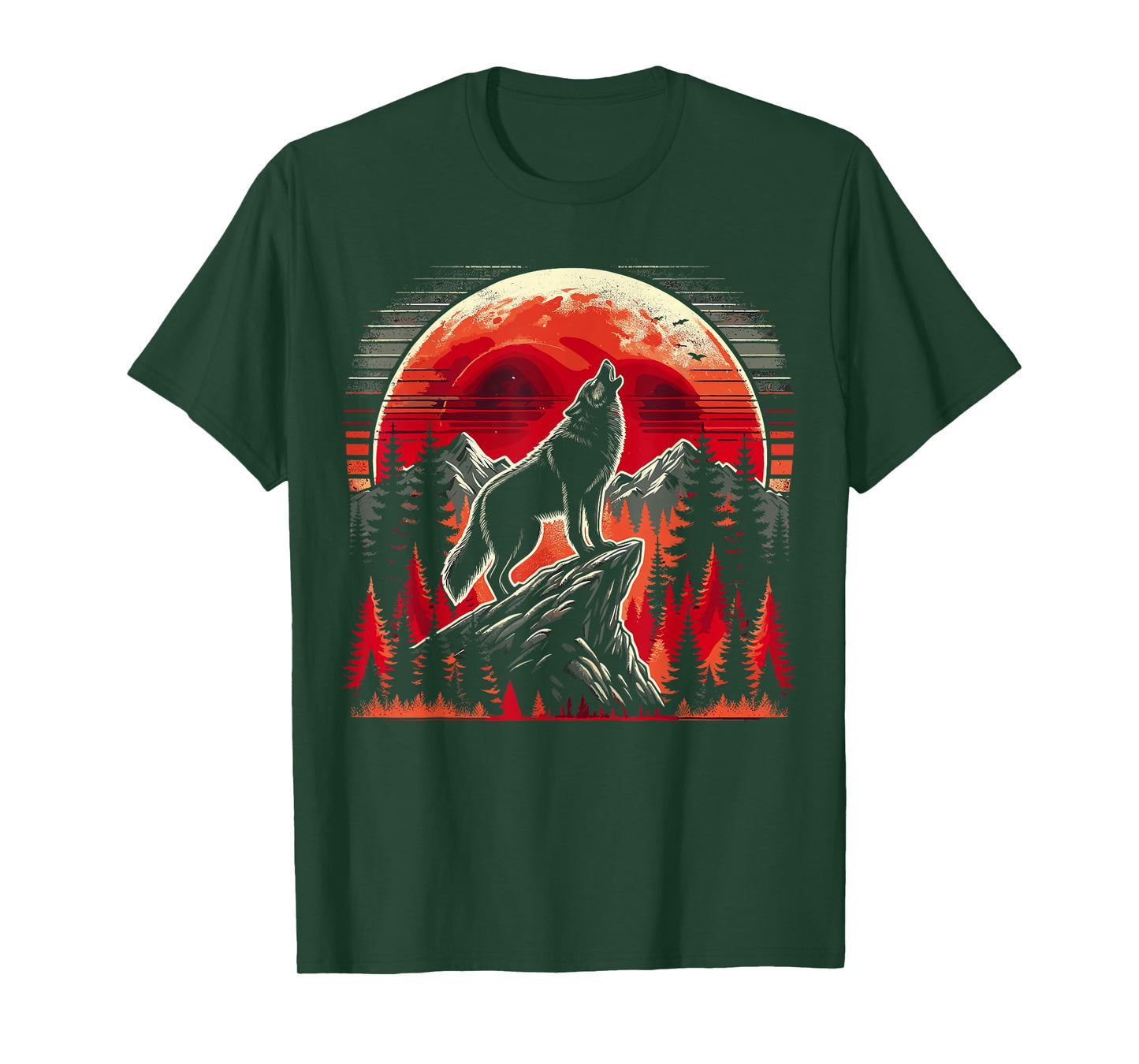 Wolf Graphic Nature Mountains Wildlife T-Shirt