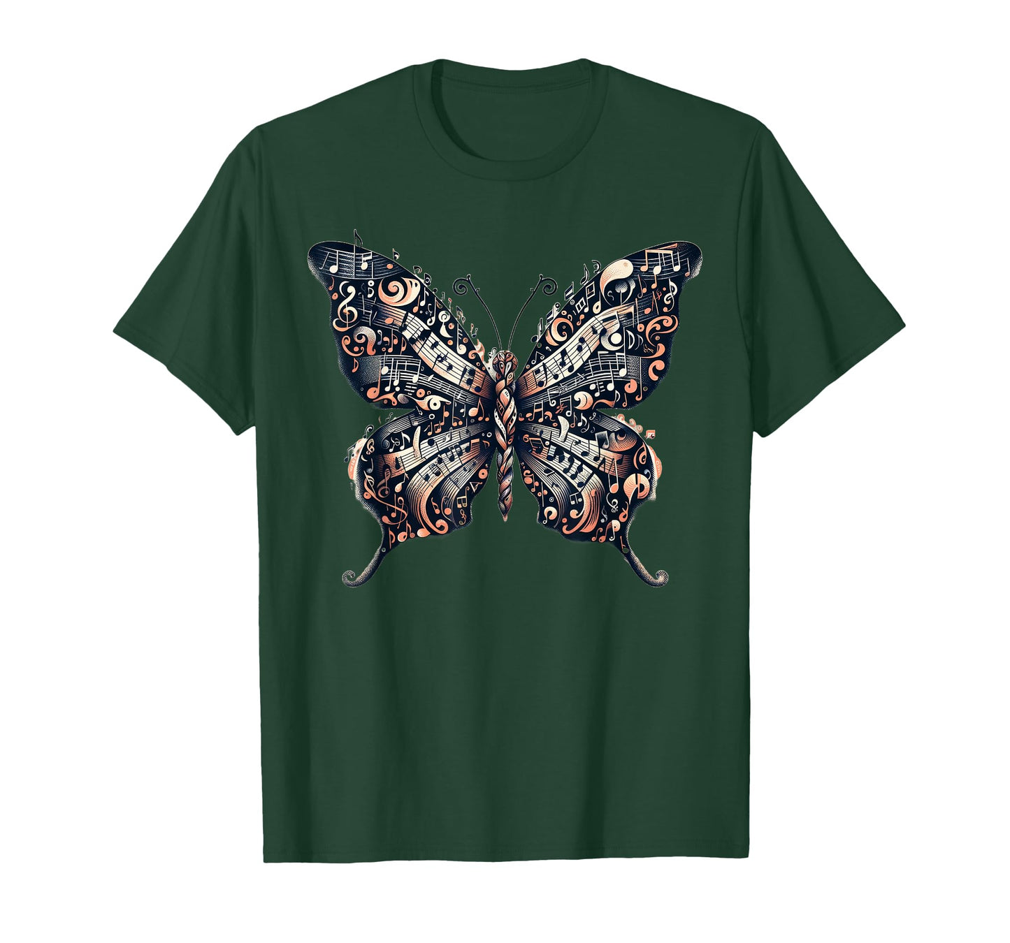 Musical Notes Butterfly Music Musician T-Shirt