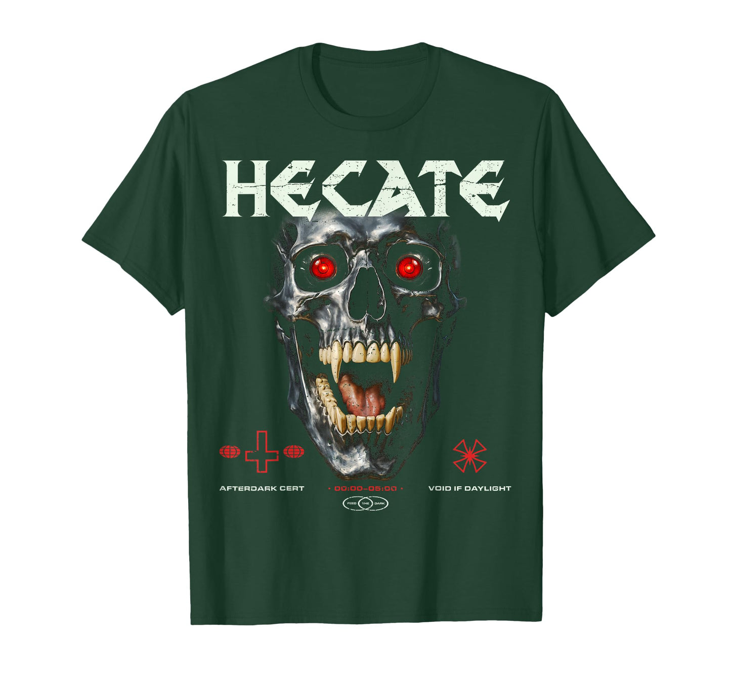 Skeleton Vampire Vintage Streetwear Urban Hip Hop Metal Y2K T-Shirt