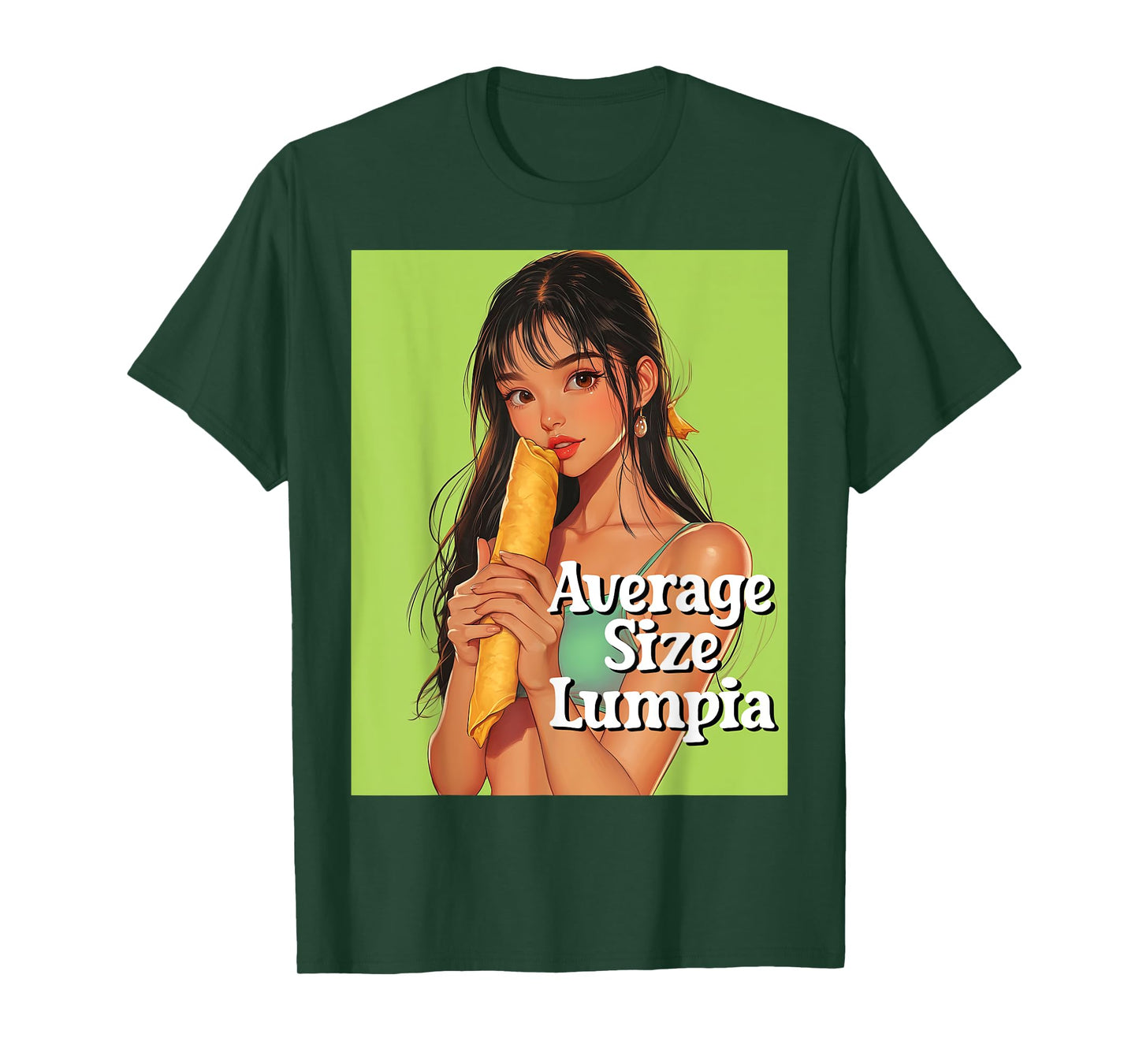 Makati T. T. Co. Average Size Lumpia Design Unisex-Adults Black T-Shirt