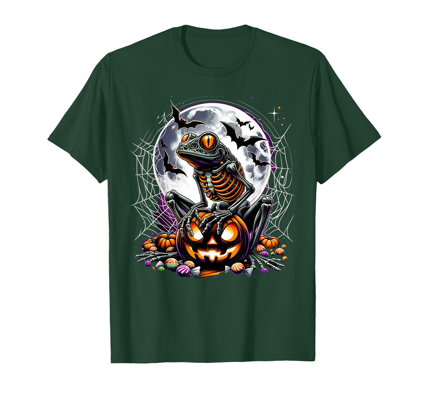 Frog Skeleton Halloween T-Shirt