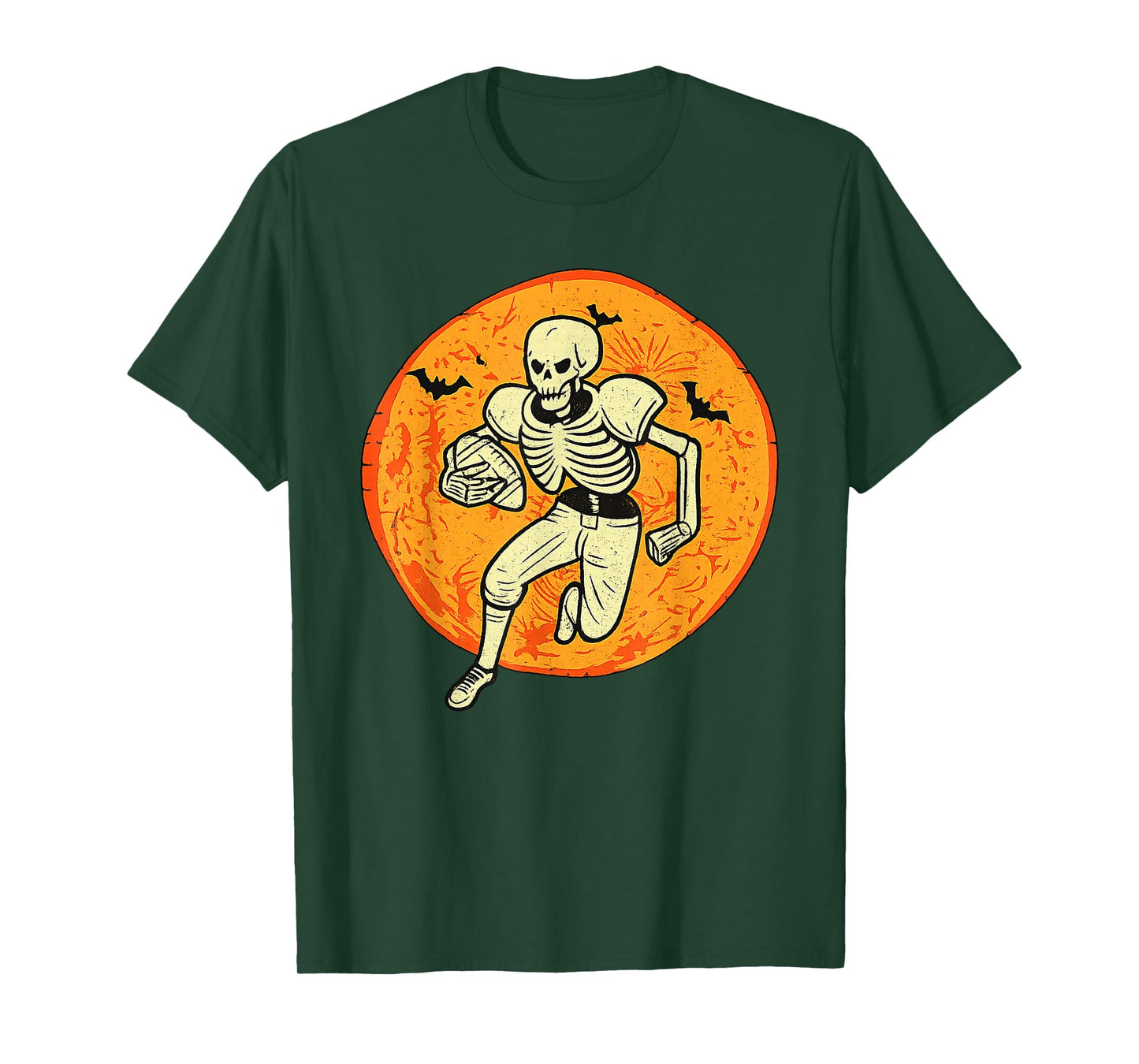 American Football Fan Skeleton Halloween Mens Boys Kid T-Shirt