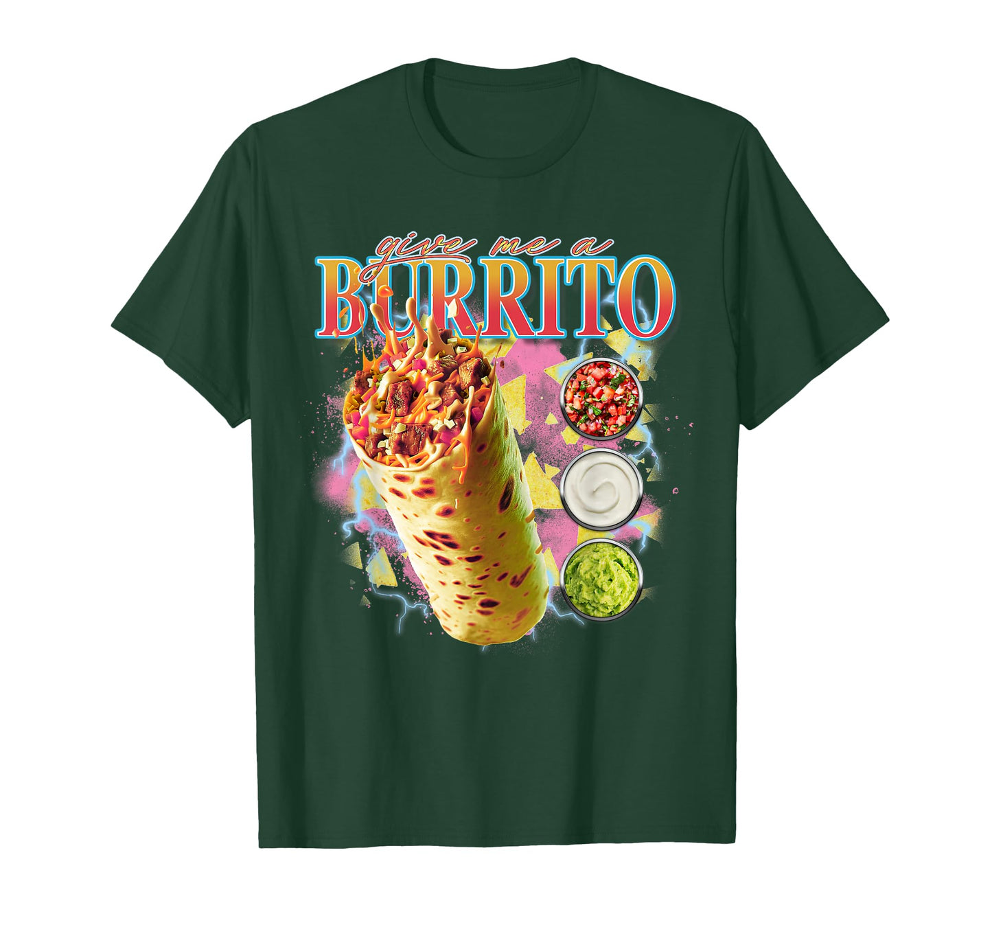 Give Me A Burrito 90s Bootleg Rap Rock Concert T-Shirt