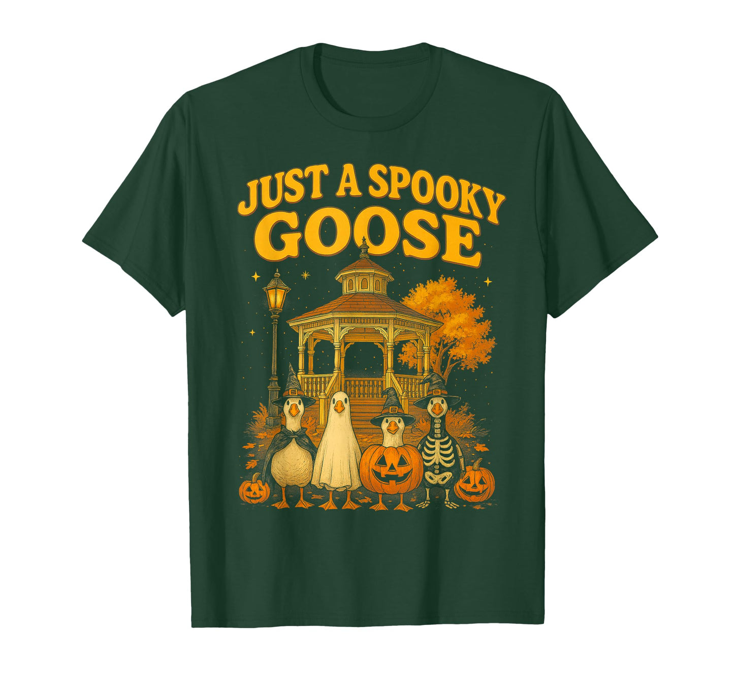 HUGvyn Just Spooky Goose Halloween Silly Goose Ghost Gazebo T-Shirt