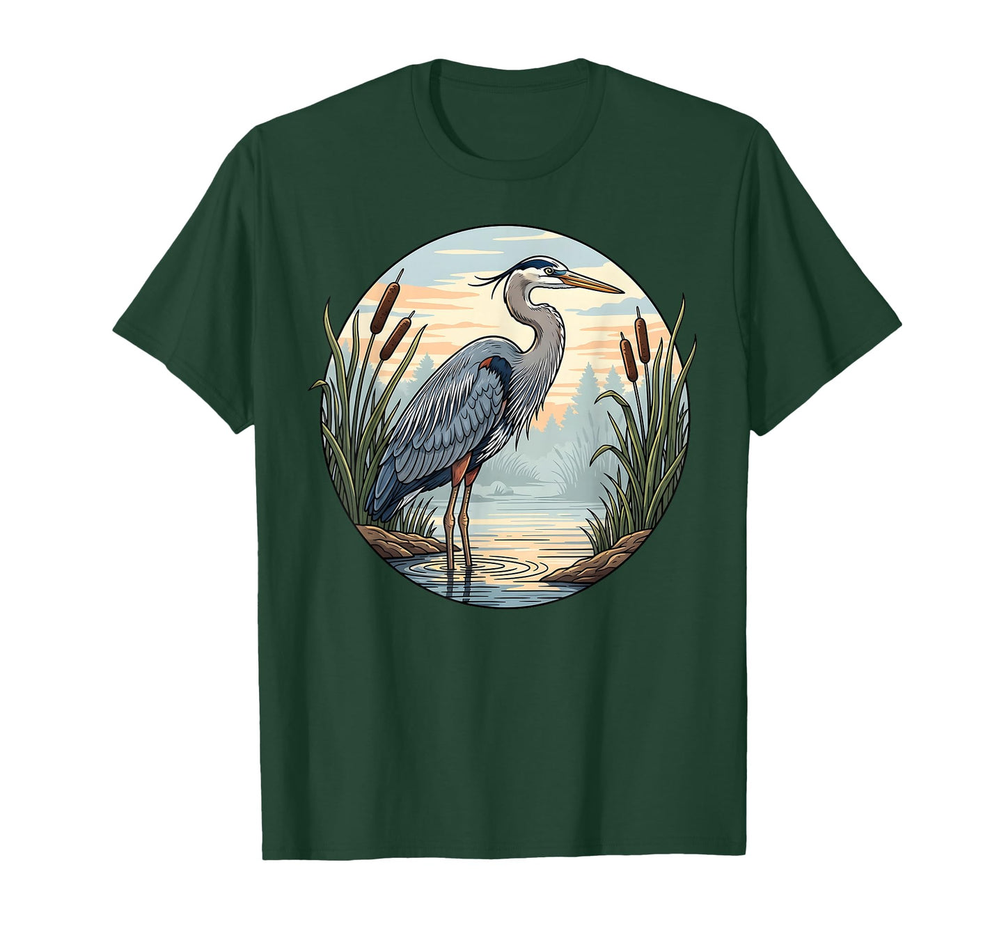 Blue Heron Lover Birdwatcher T-Shirt