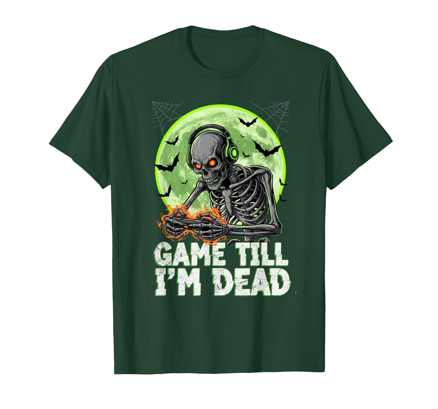 Game Till I’m Dead Skeleton Gamer Halloween Gaming Costume T-Shirt