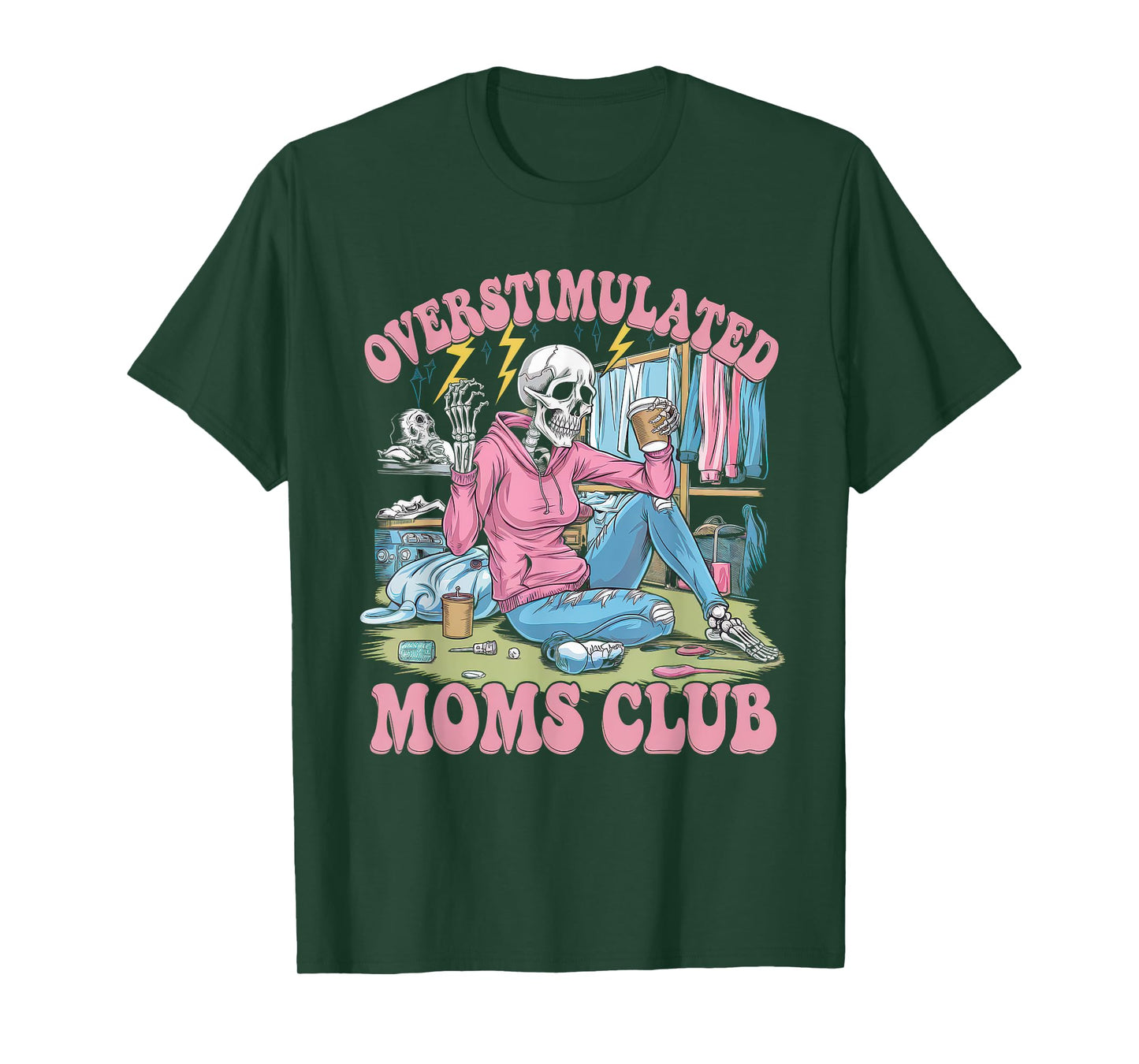Overstimulated Moms Club Tshirt Mom Depression Mental Health T-Shirt