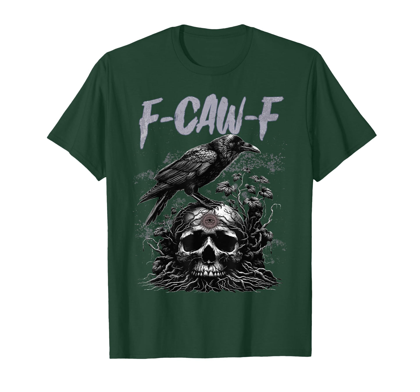 Funny F CAW F Crow Funny Halloween Shirt Men Women T-Shirt