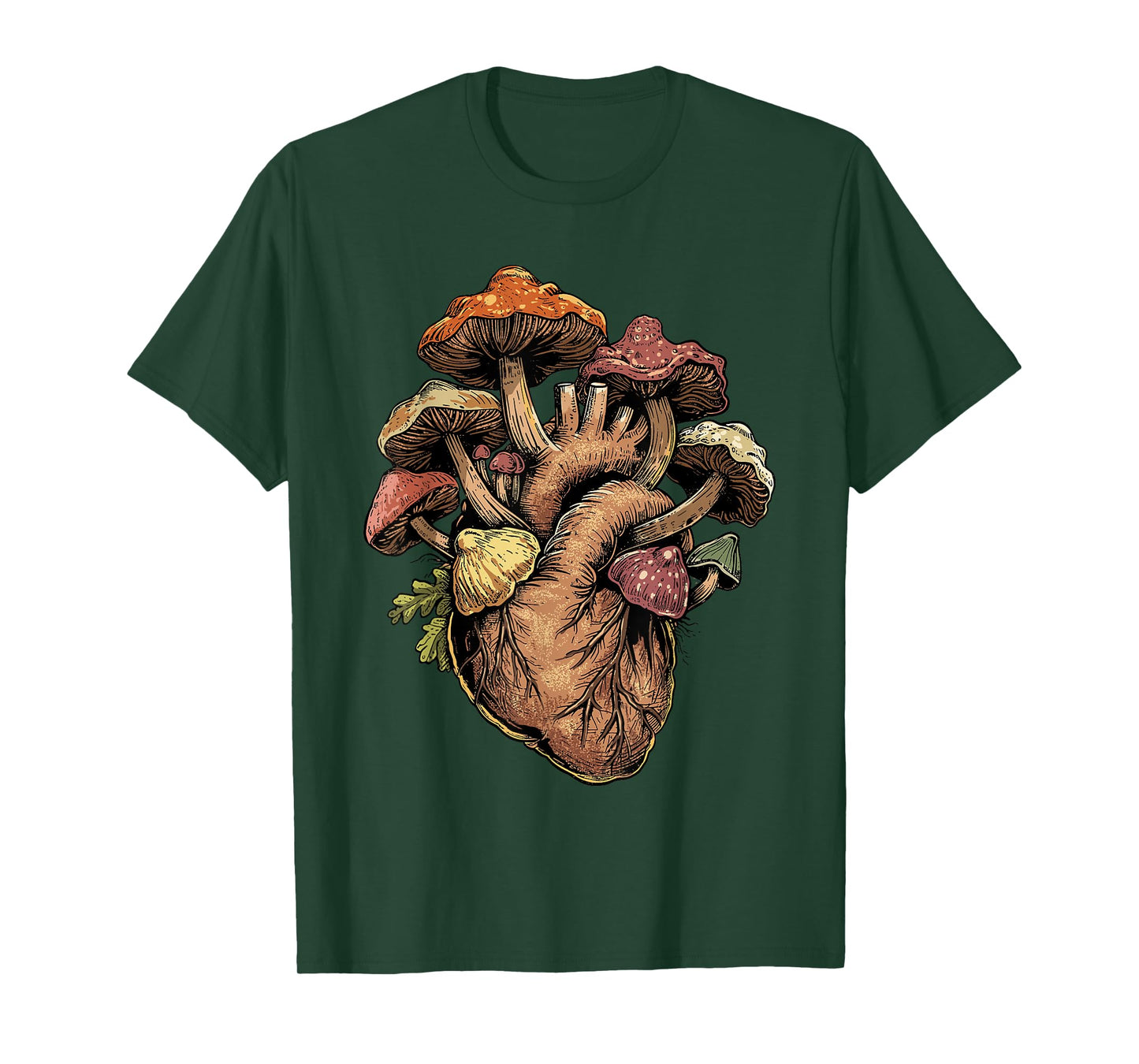 Mushroom Shirt Anatomical Heart Morel Love Mushroom Hunter T-Shirt