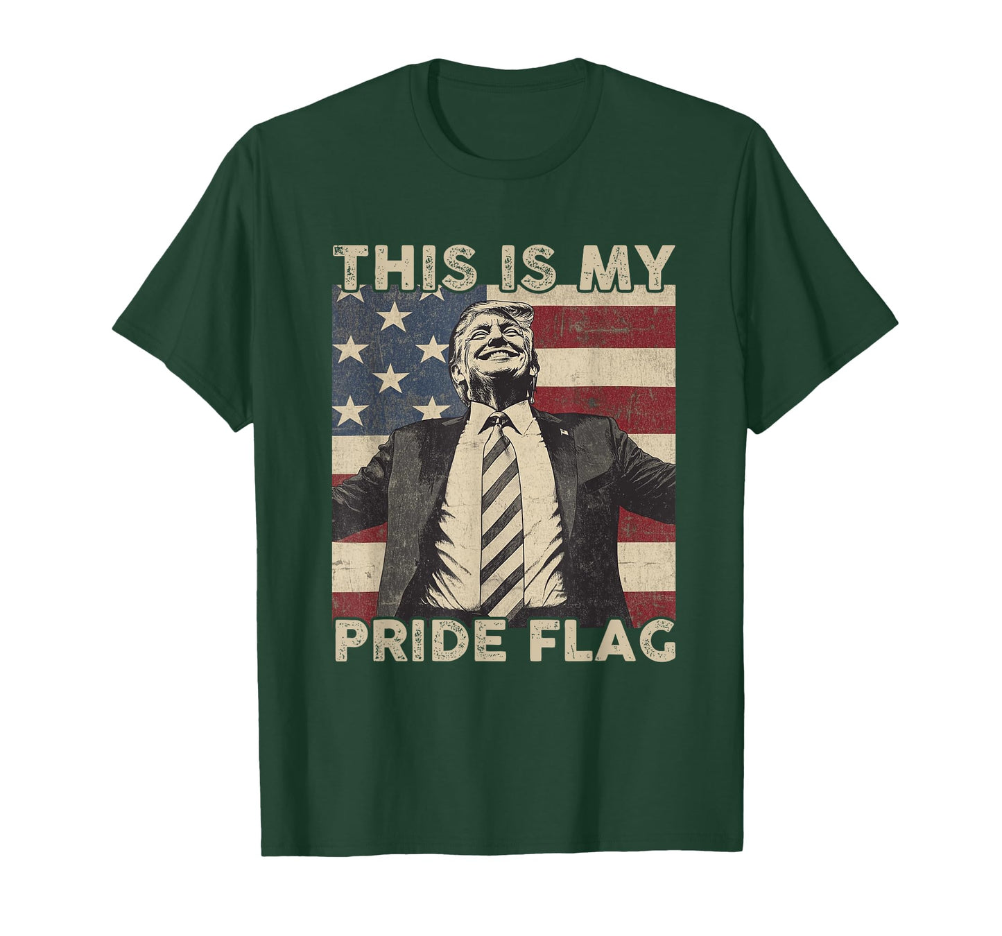 This Is My Pride Flag Trump USA Flag 4th of July T-Shirt