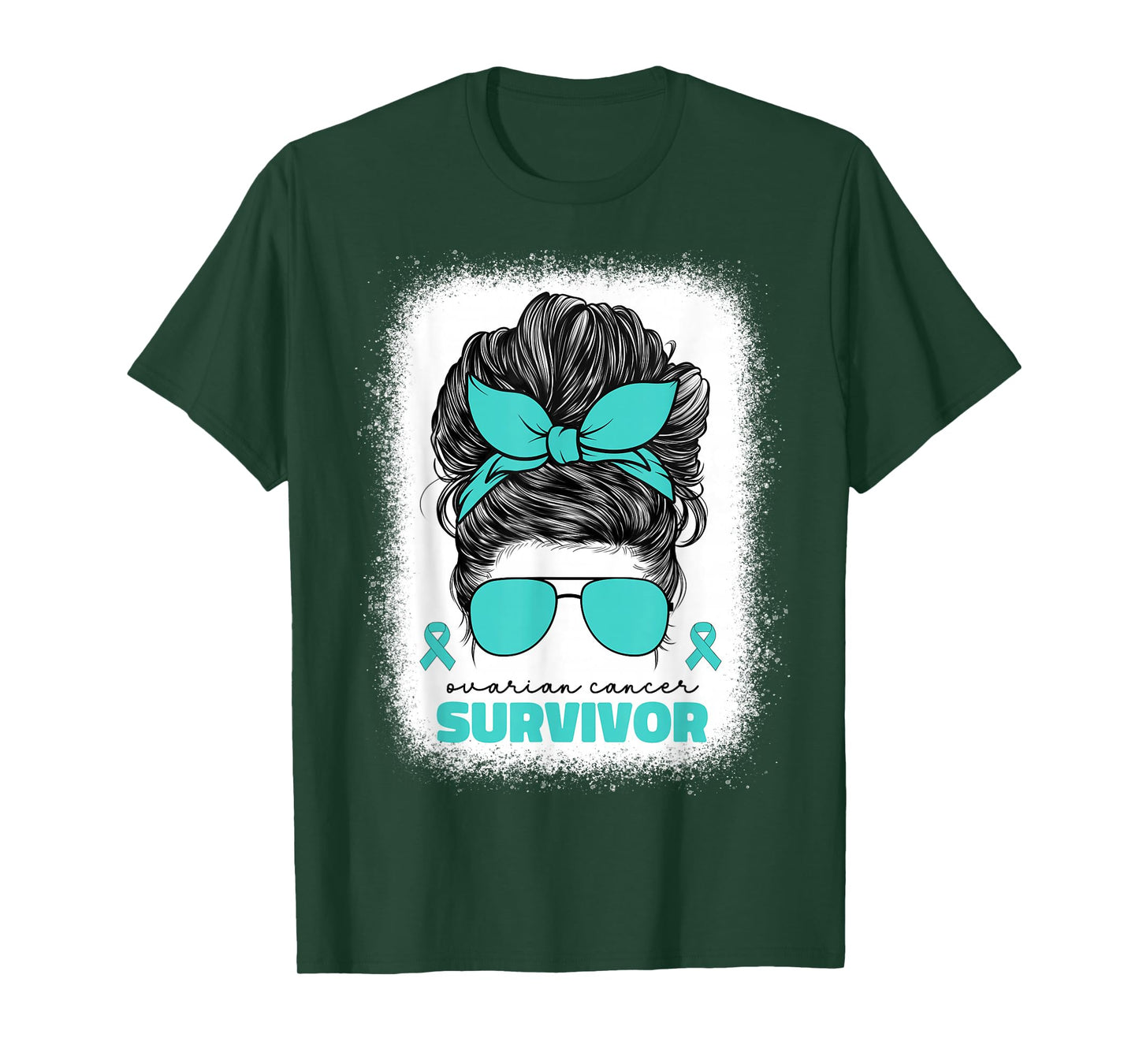 Ovarian Cancer Teal Ribbon For Women Ovarian Cancer Survivor T-Shirt
