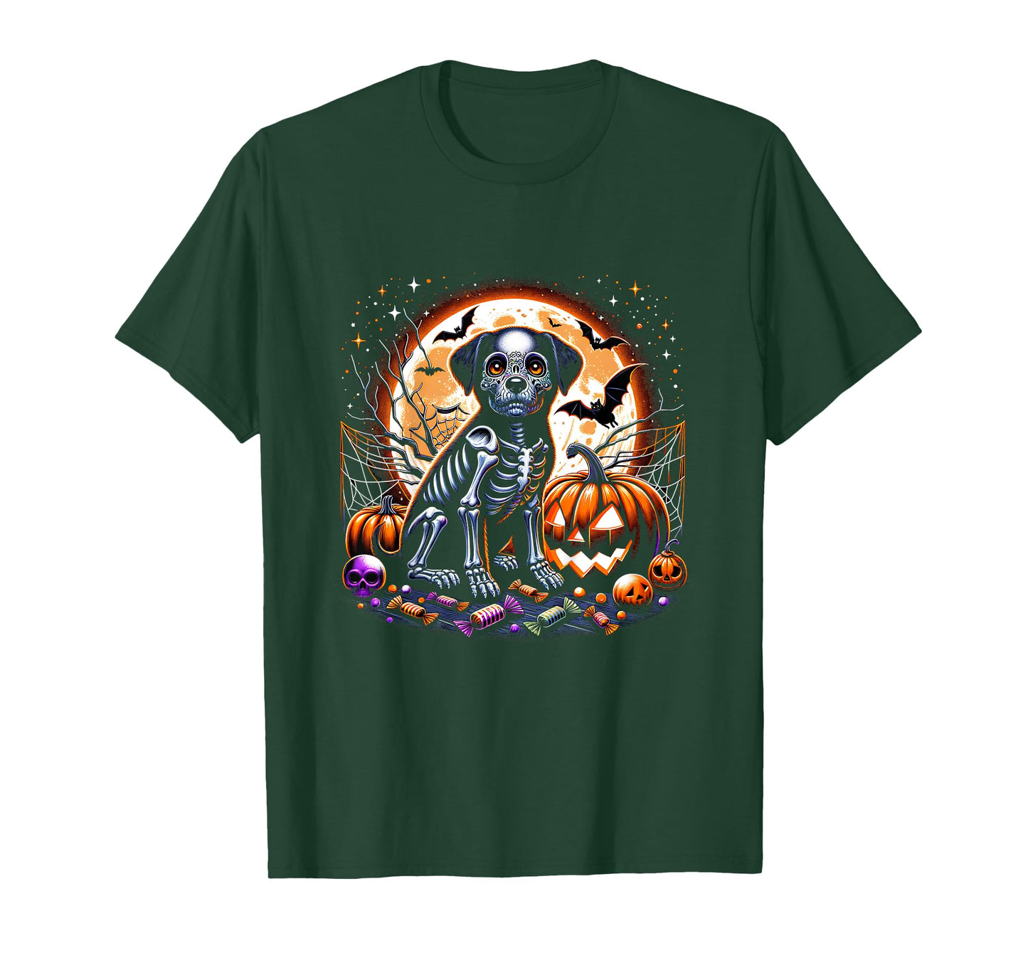 Dog Skeleton Halloween T-Shirt