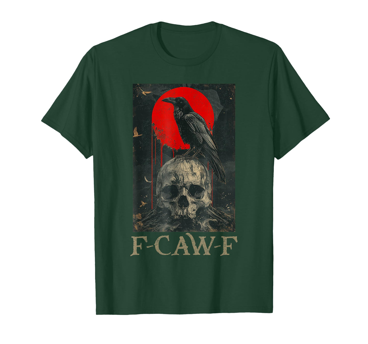 F-Caw-F Funny Crow Lover Raven Gothic Halloween FCWF Costume T-Shirt