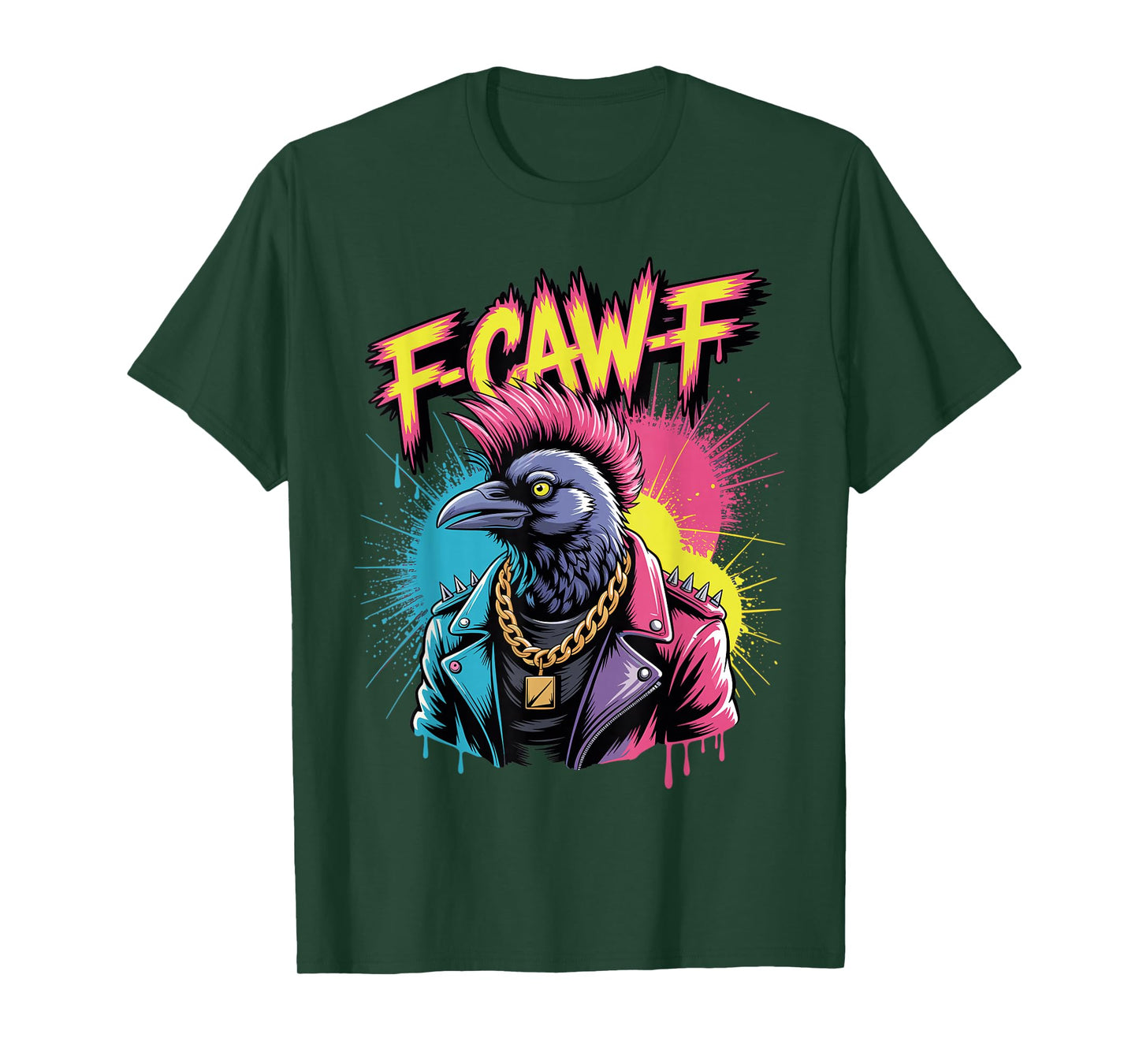 Funny F-Caw-F Crow Punk Humor FCAWF Crow Meme T-Shirt