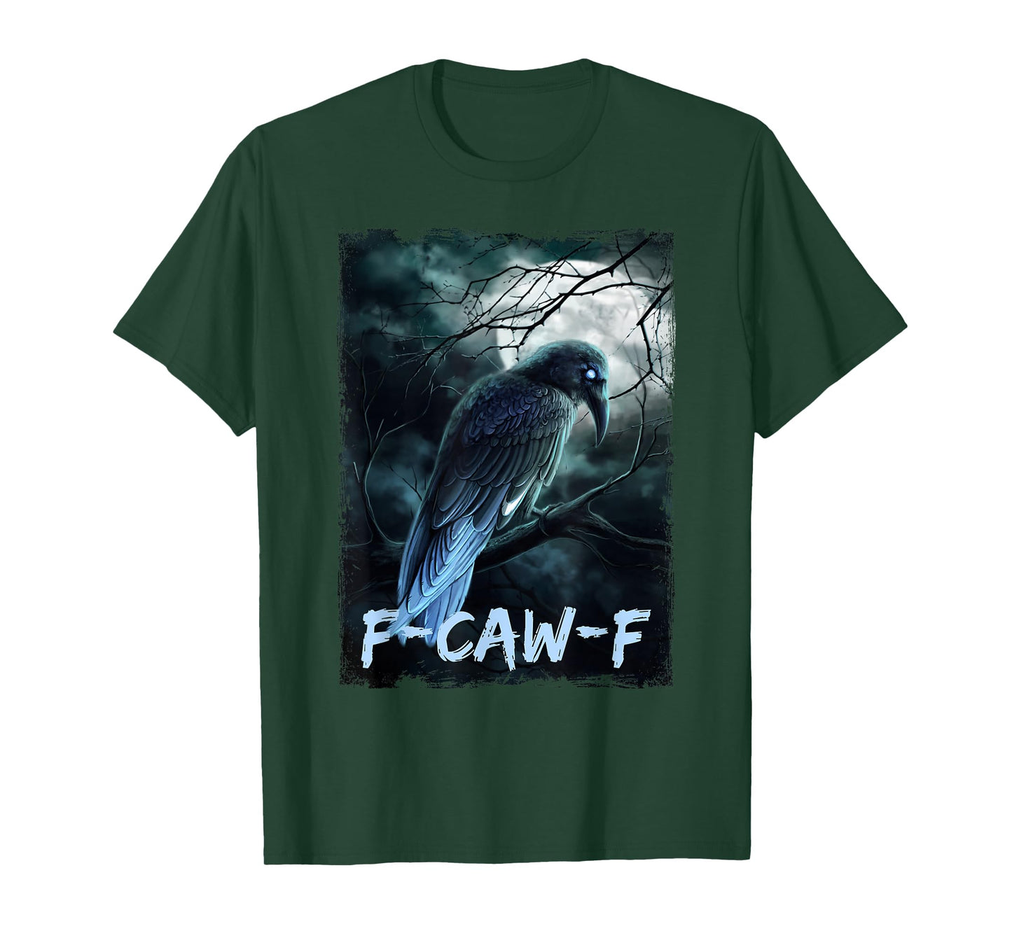 Funny F-Caw-F Black Crow Black Bird Graphic Art Humor Men T-Shirt