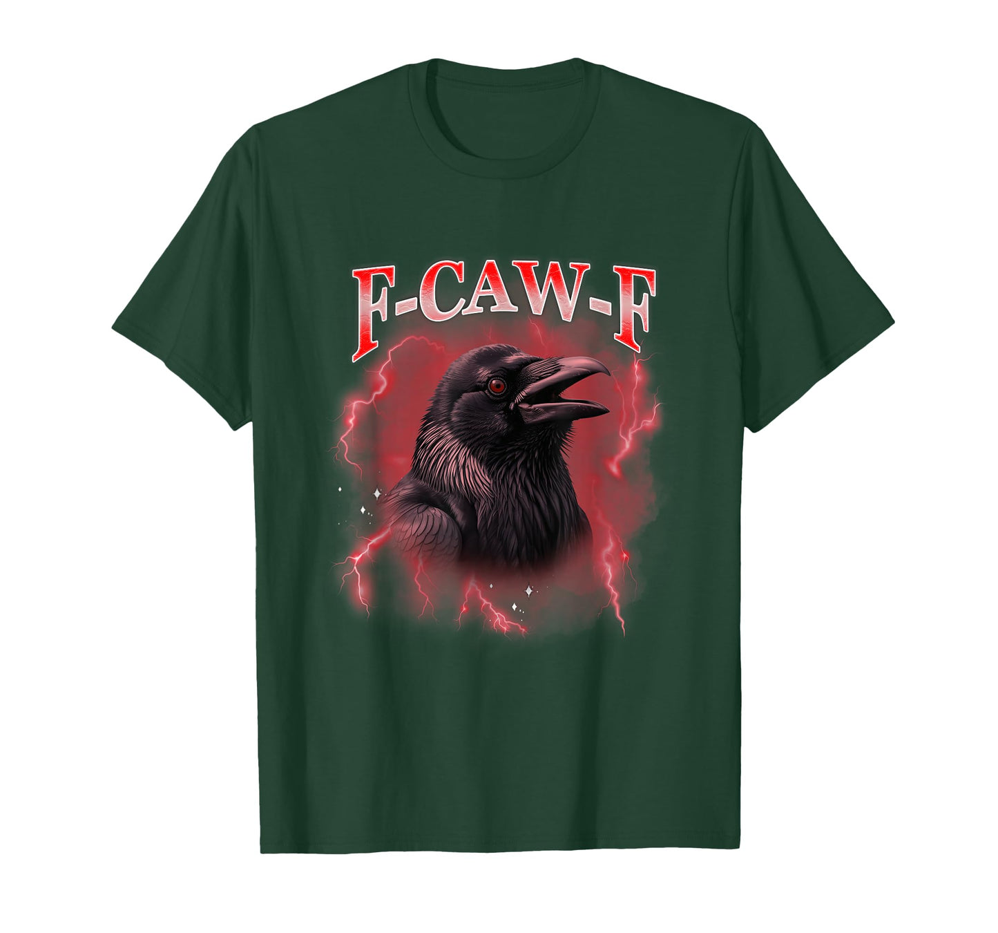 F-Caw-F Black Crow Blackbird FCAWF Vintage Bootleg T-Shirt